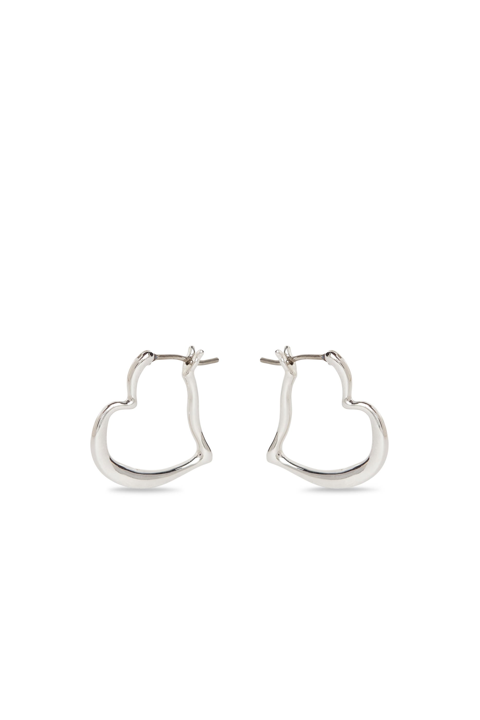 Amour Huggie Earrings, Plated Metal