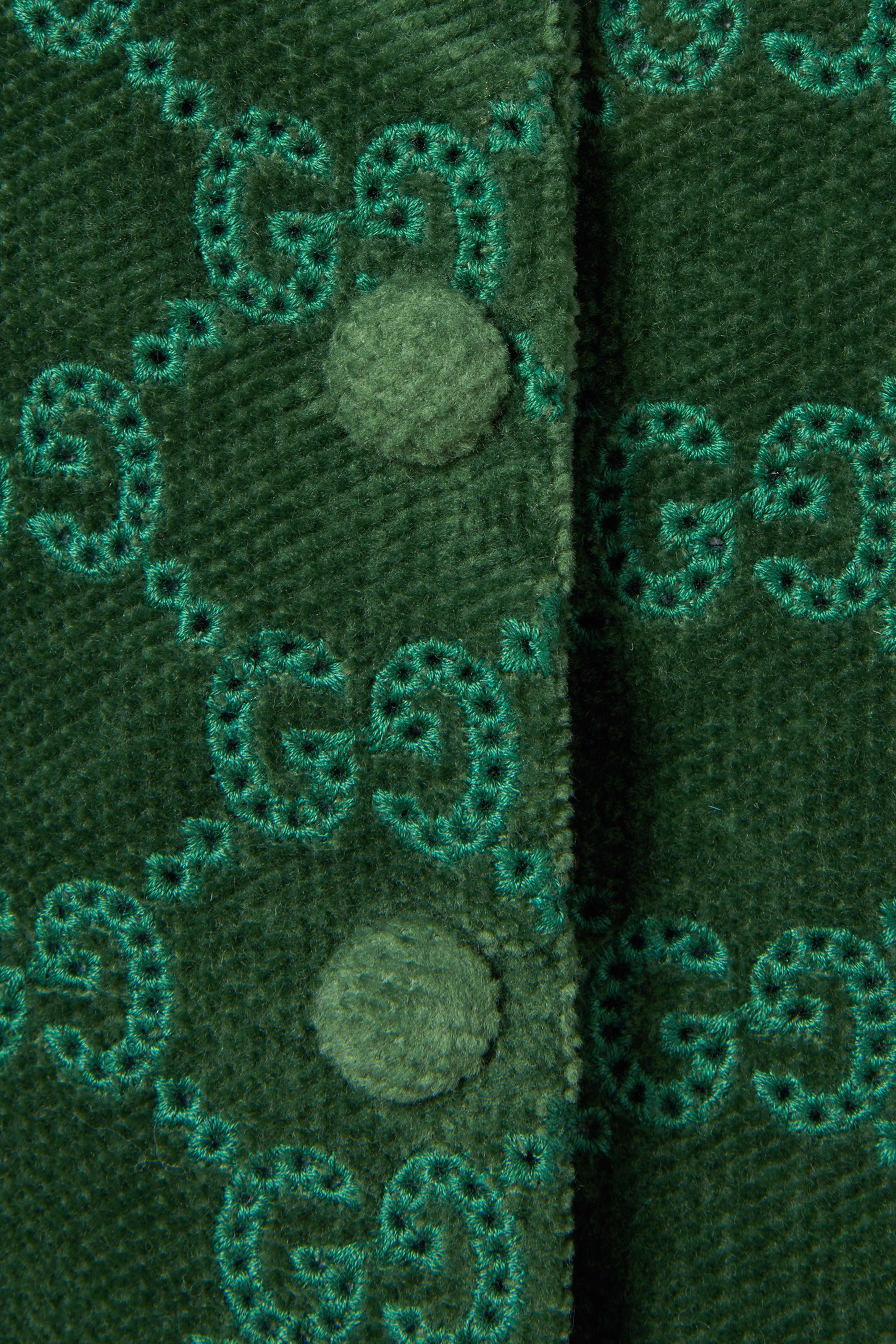 معطف قطن مخمل بنقشة حرفي شعار الماركة للأطفال