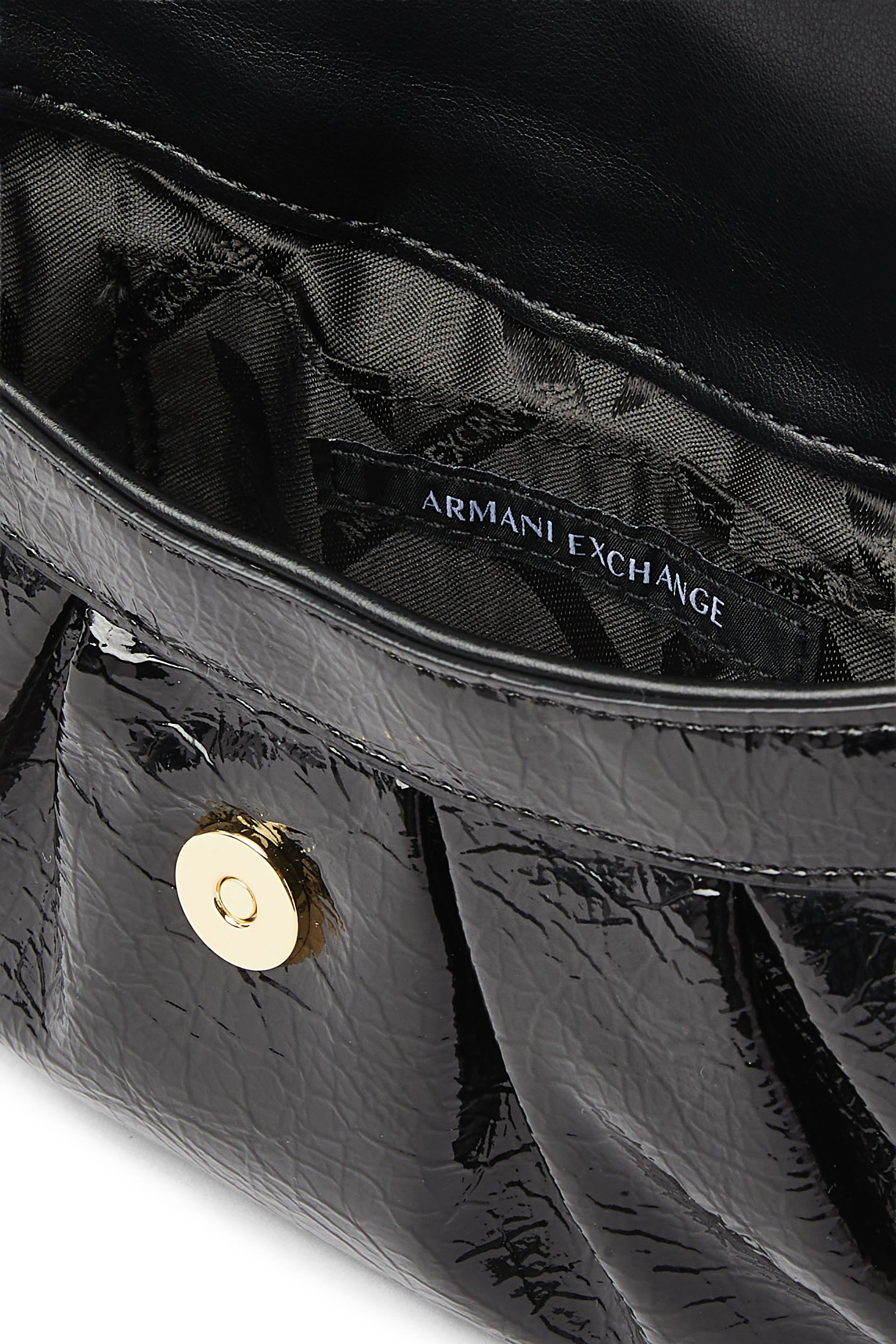 حقيبة كروس بودي صغيرة بحمالة سلسلة وشعار الماركة