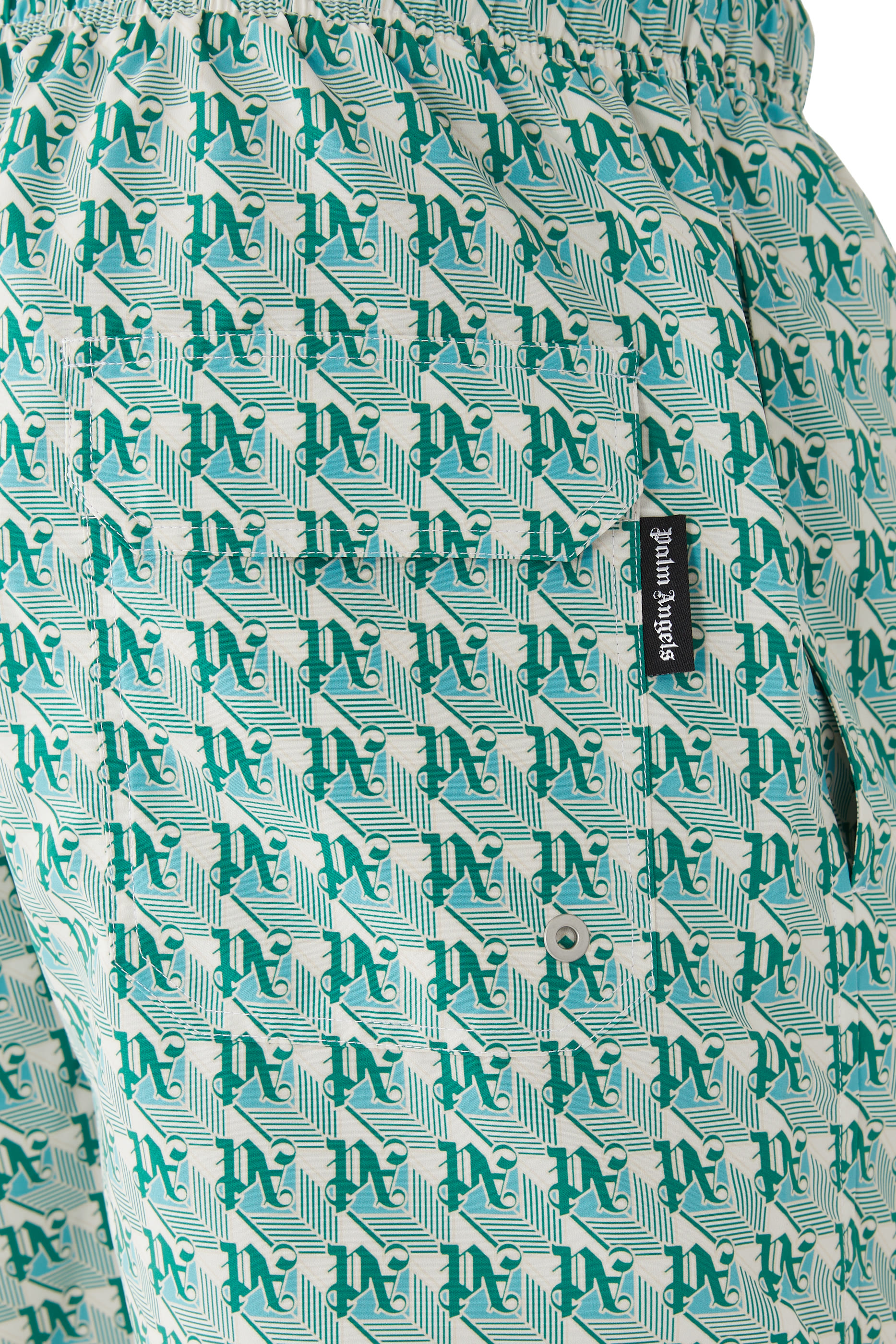 شورت سباحة بنقشة شعار الماركة