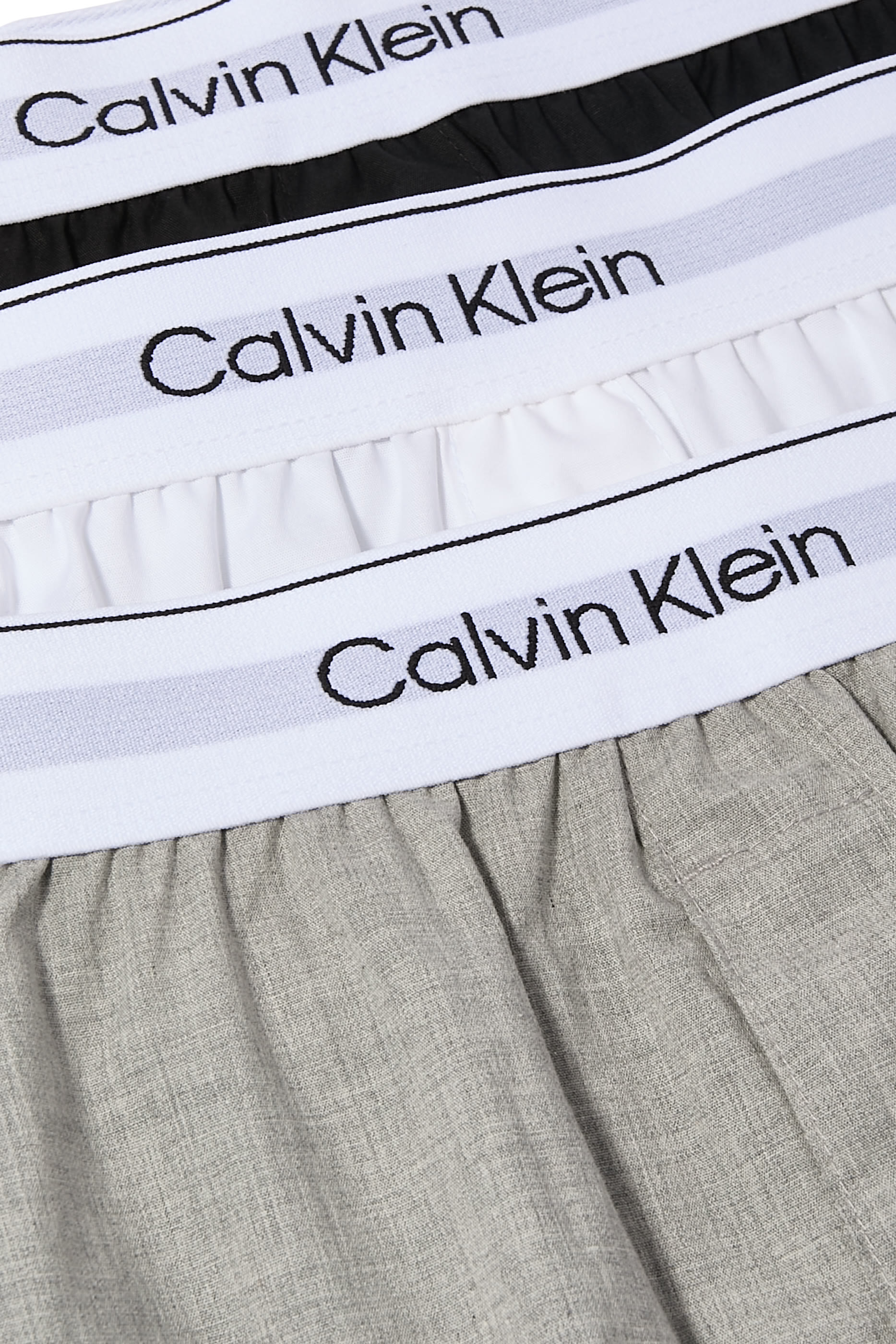 طقم بوكسر بشعار الماركة قطن مطاطي، 3 قطع