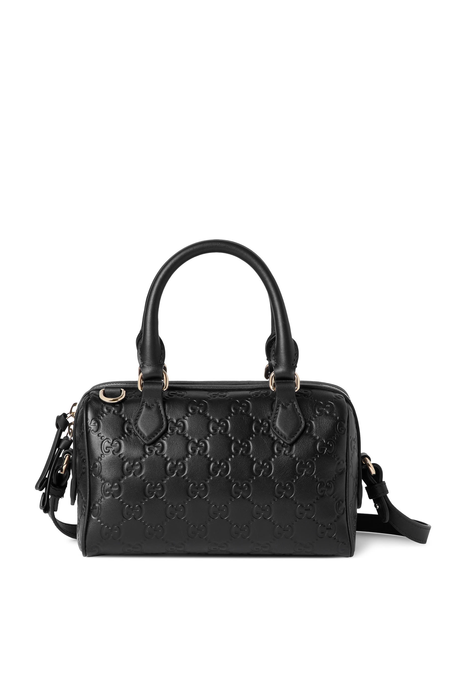 GG Emblem Small Boston Bag