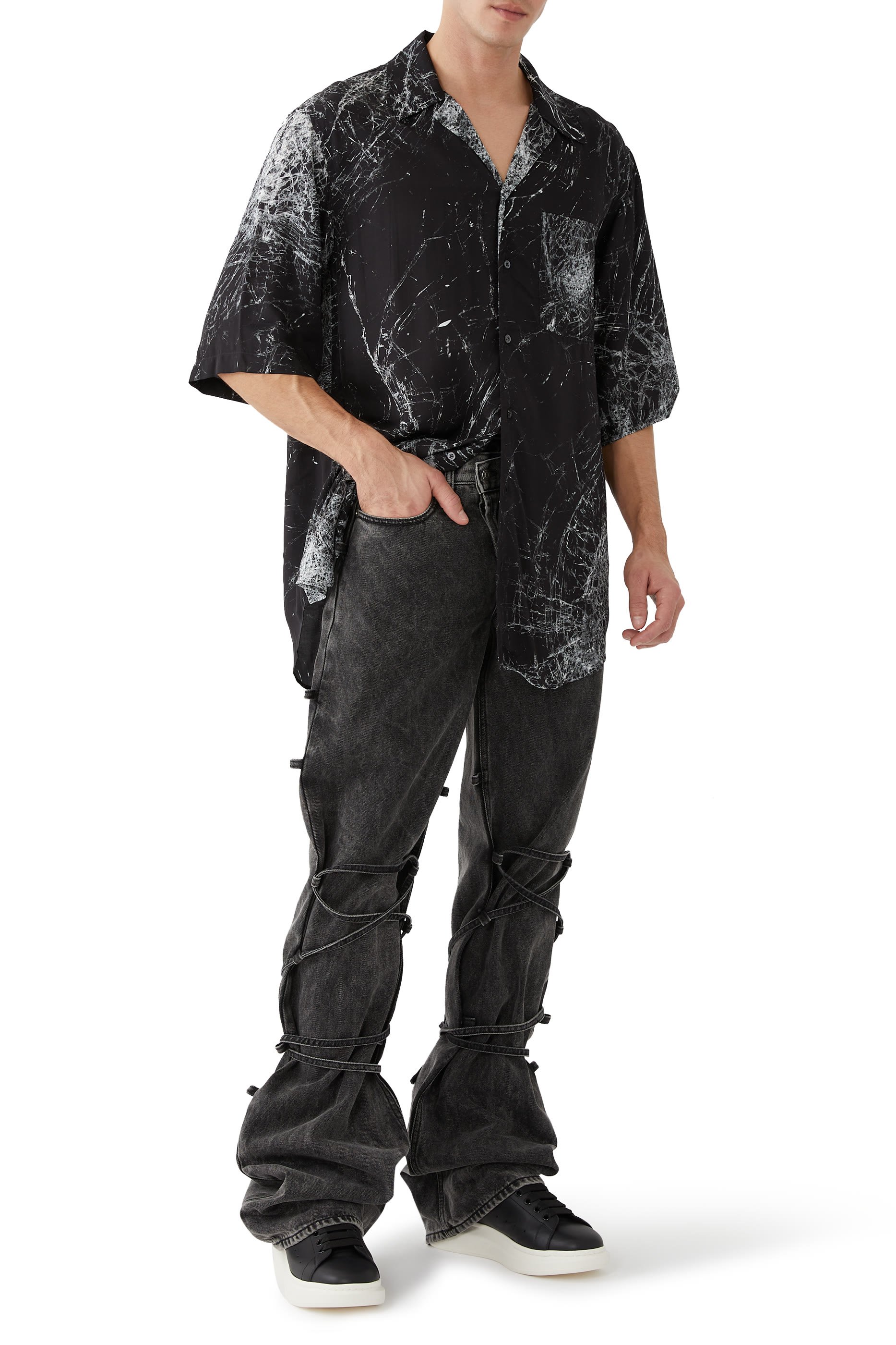 سنيكرز جلد 10 بنعل سميك