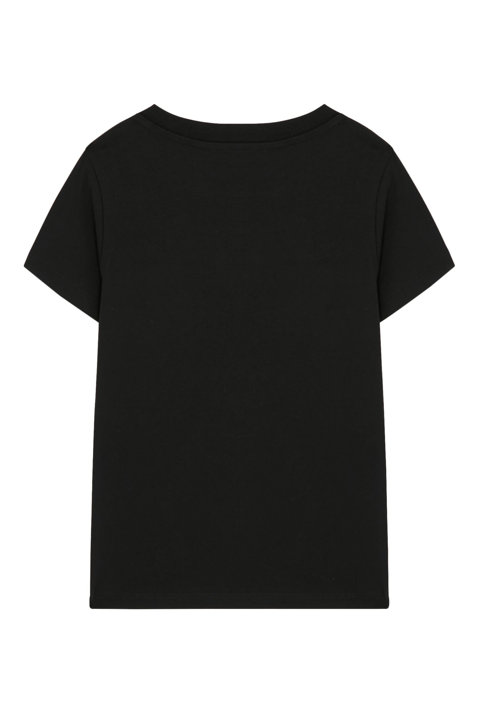 تيشيرت بشعار الماركة المرصع بالكريستال للأطفال