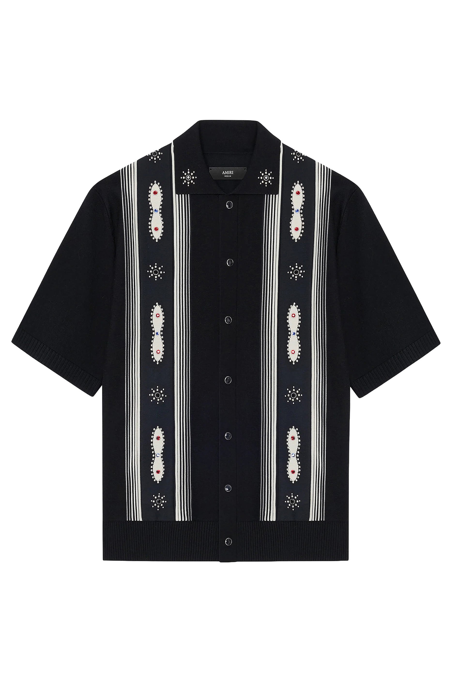 قميص مخطط مزين بأحجار