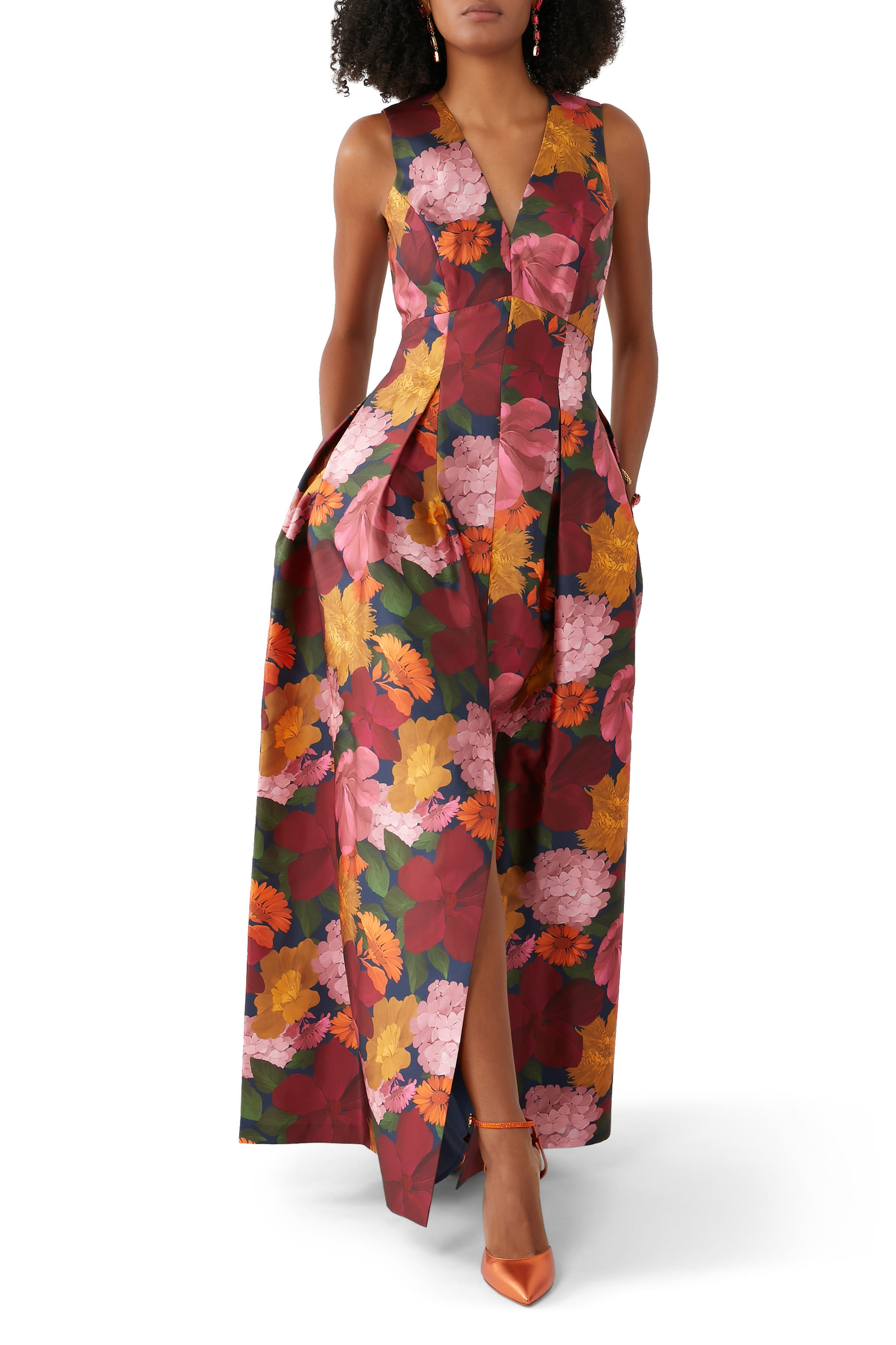 فستان بروك بنقشة زهور