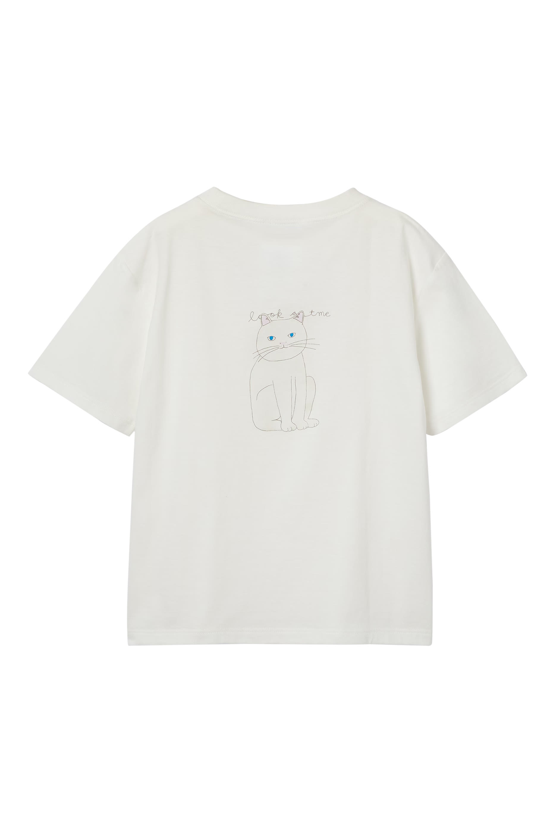 تيشيرت بنقشة شعار الماركة وزهرة للأطفال