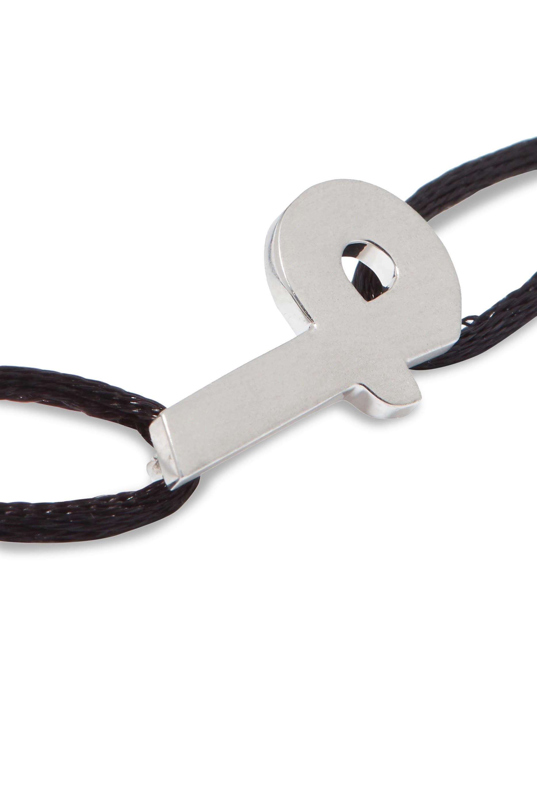 سوار مزين بحلية بتصميم حرف م، فضة استرلينية