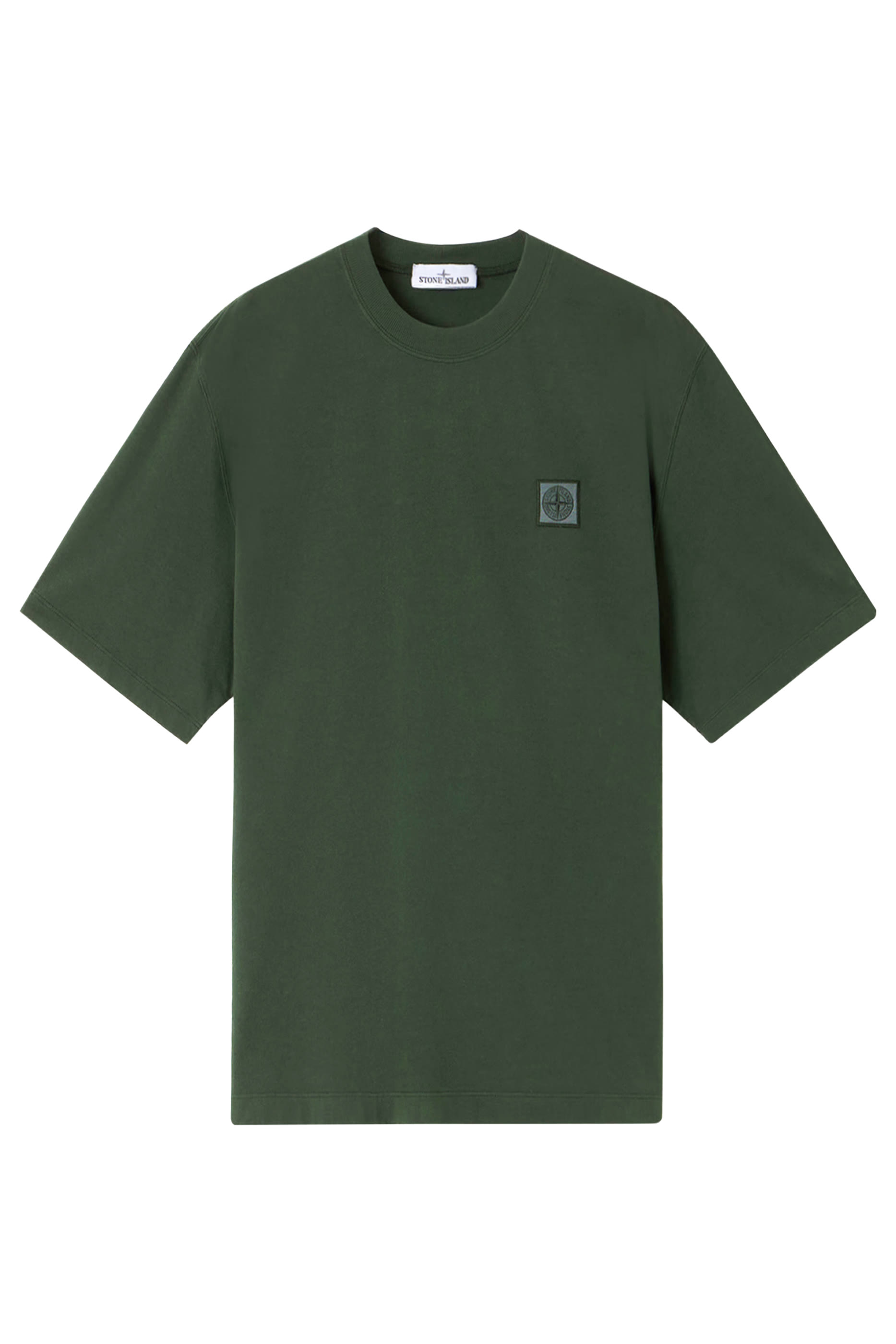 تيشيرت بأكمام قصيرة ورقعة شعار الماركة