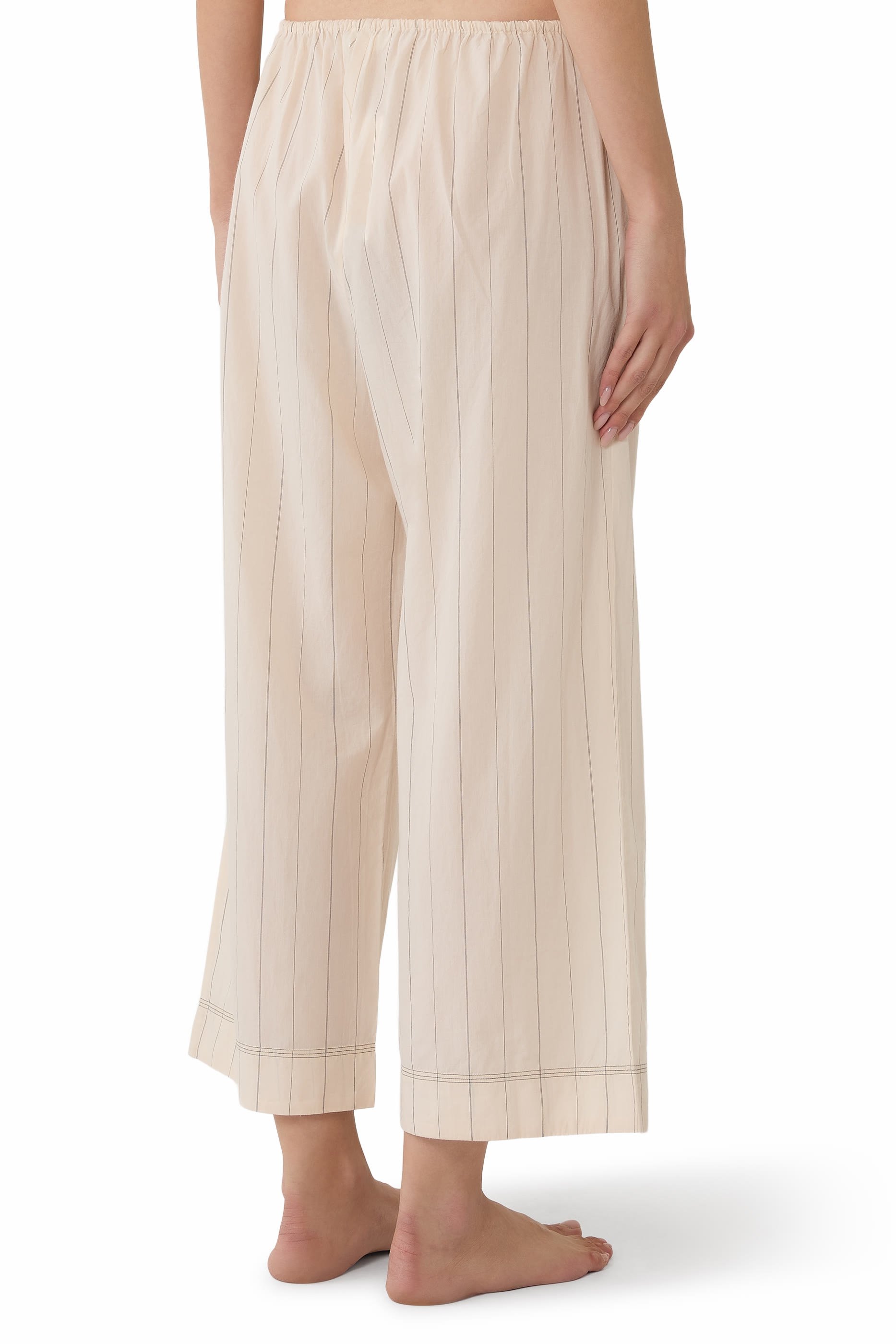 بنطال بيجامة قصير بقصة مريحة قطن عضوي