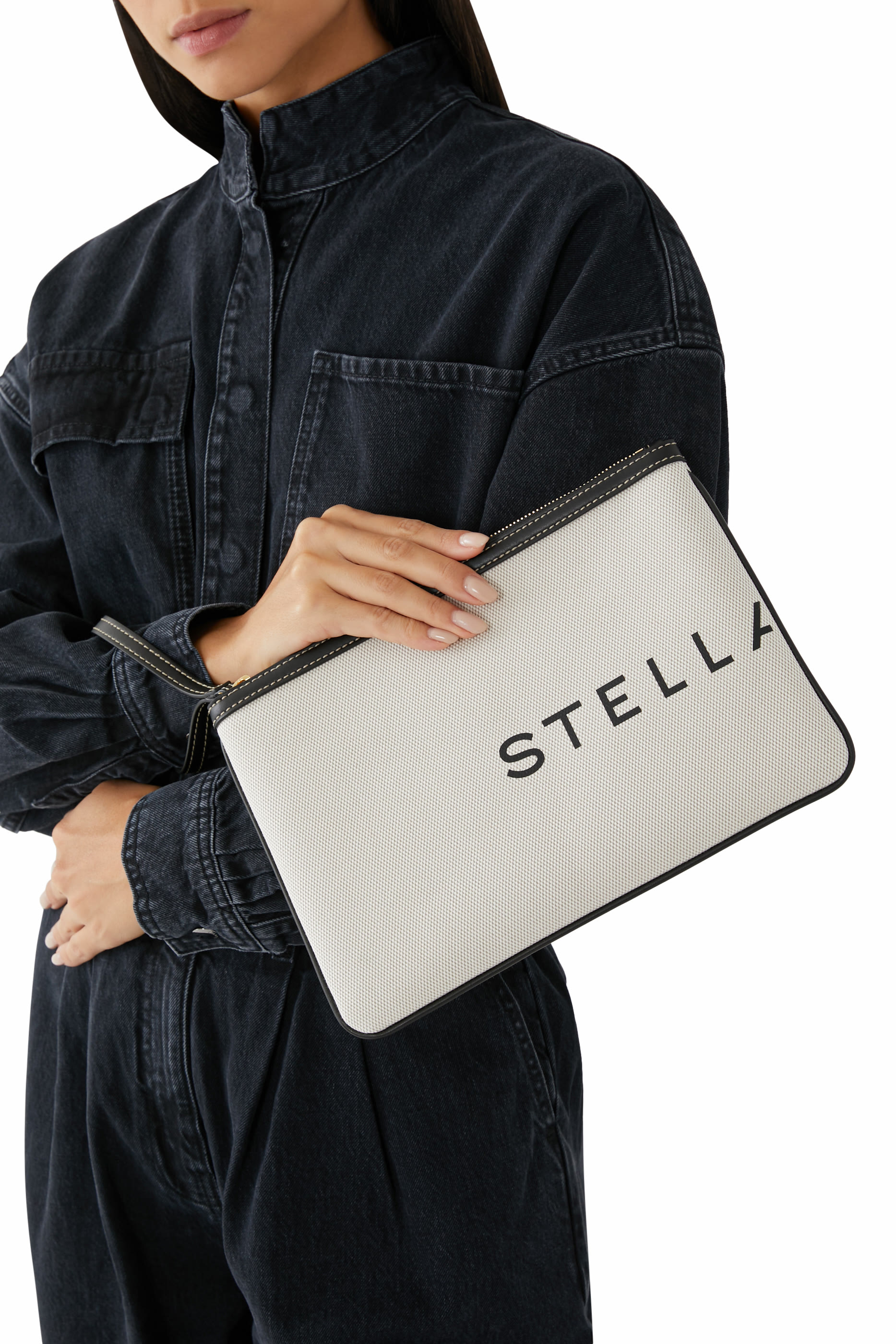 حقيبة قماش قنب بشعار الماركة