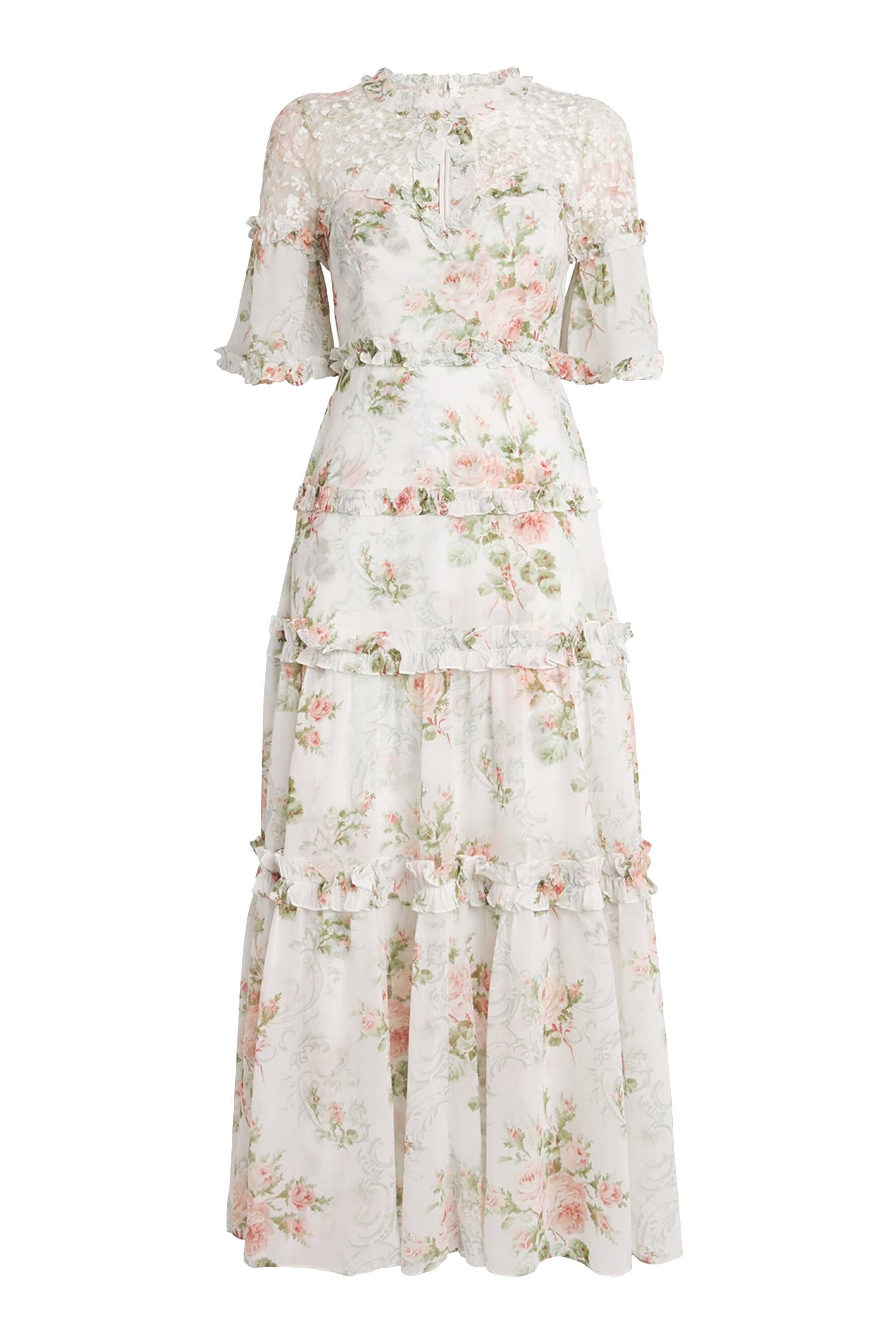 فستان سهرة مدام روز كارلا بطول الكاحل شيفون