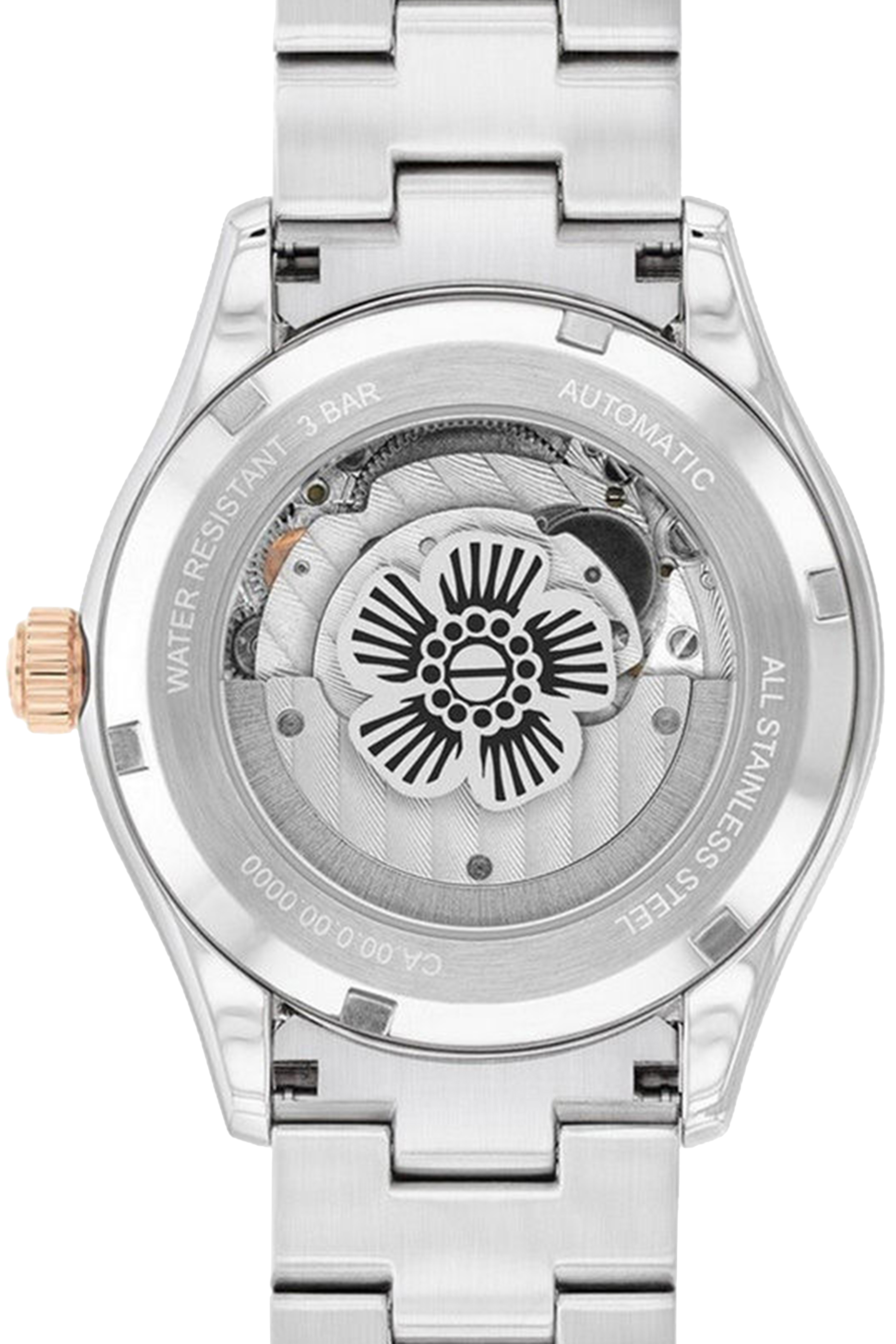 ساعة بروكس بسوار وردي لامع