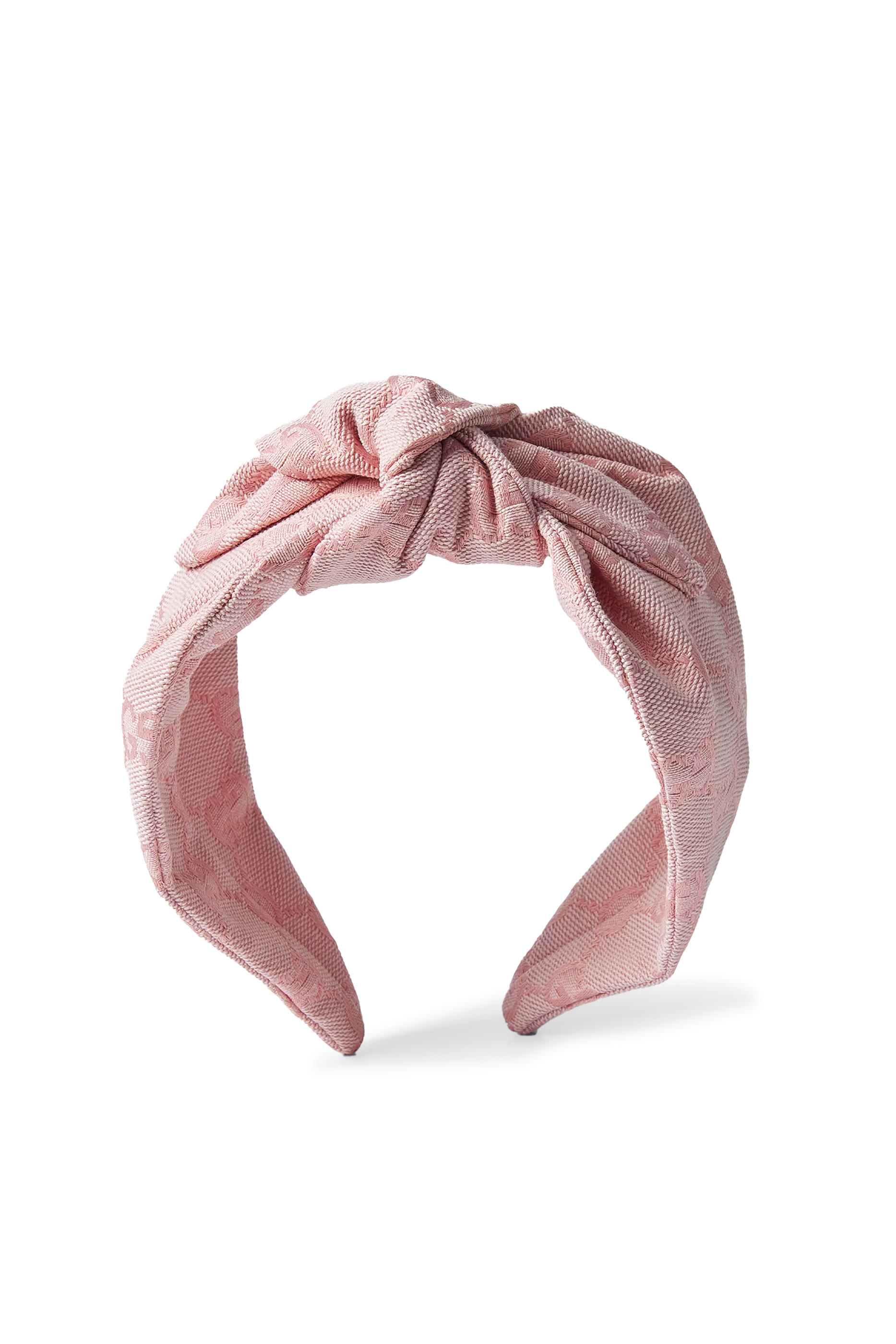 طوق رأس بنقشة حرفي شعار الماركة قماش قنب للأطفال