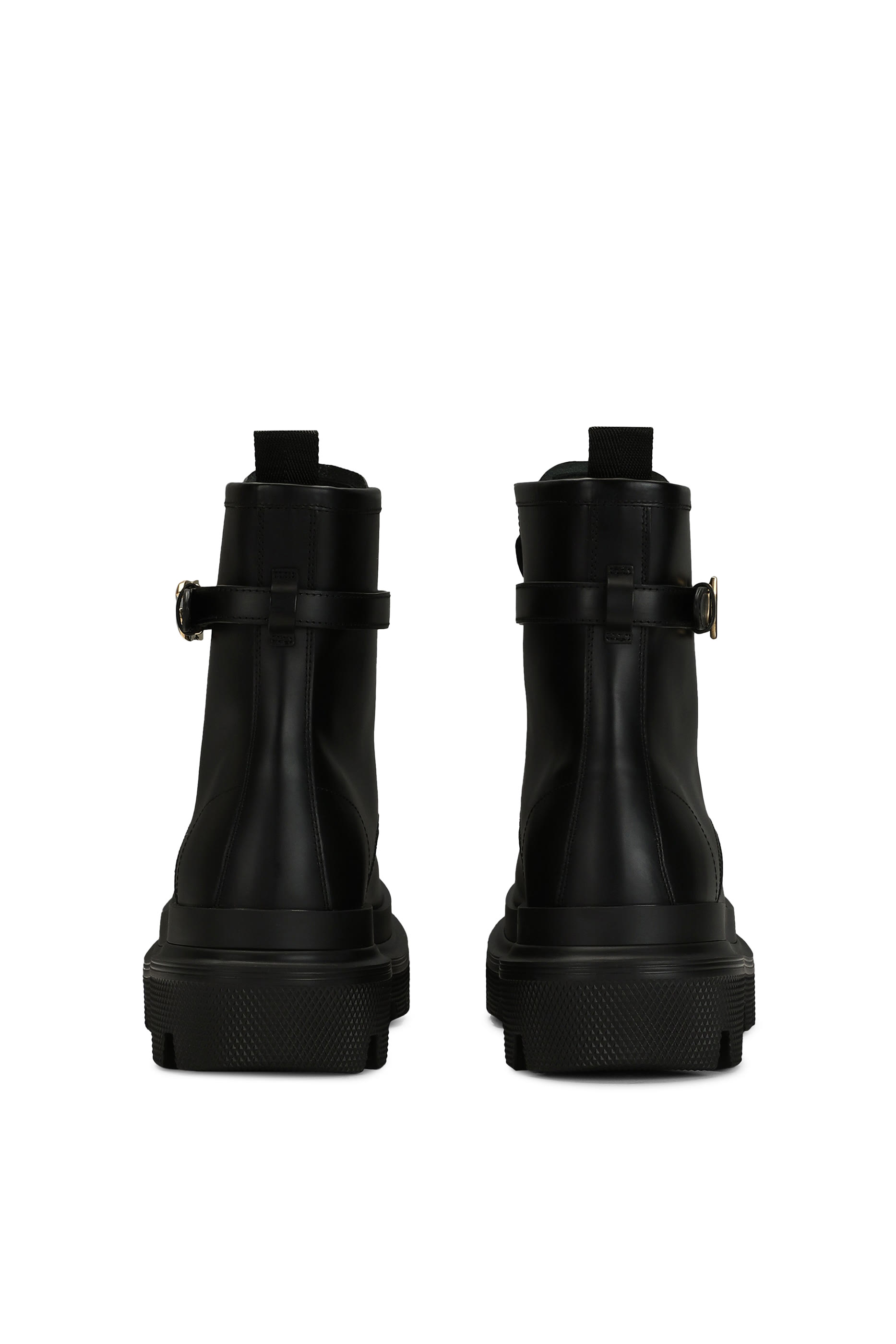 حذاء بوت بطول الكاحل جلد عجل