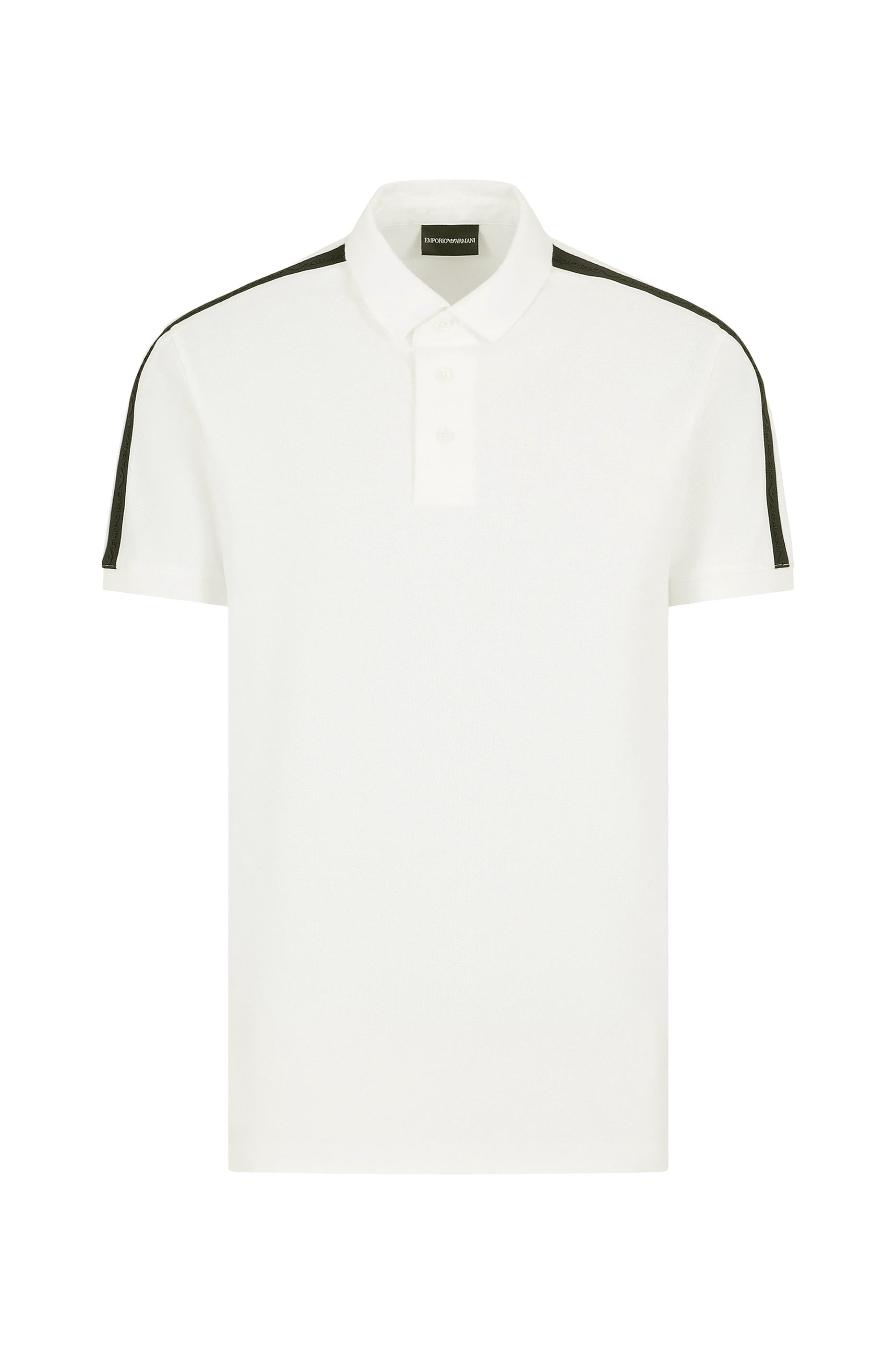 قميص بولو بشريط مطرز بشعار الماركة