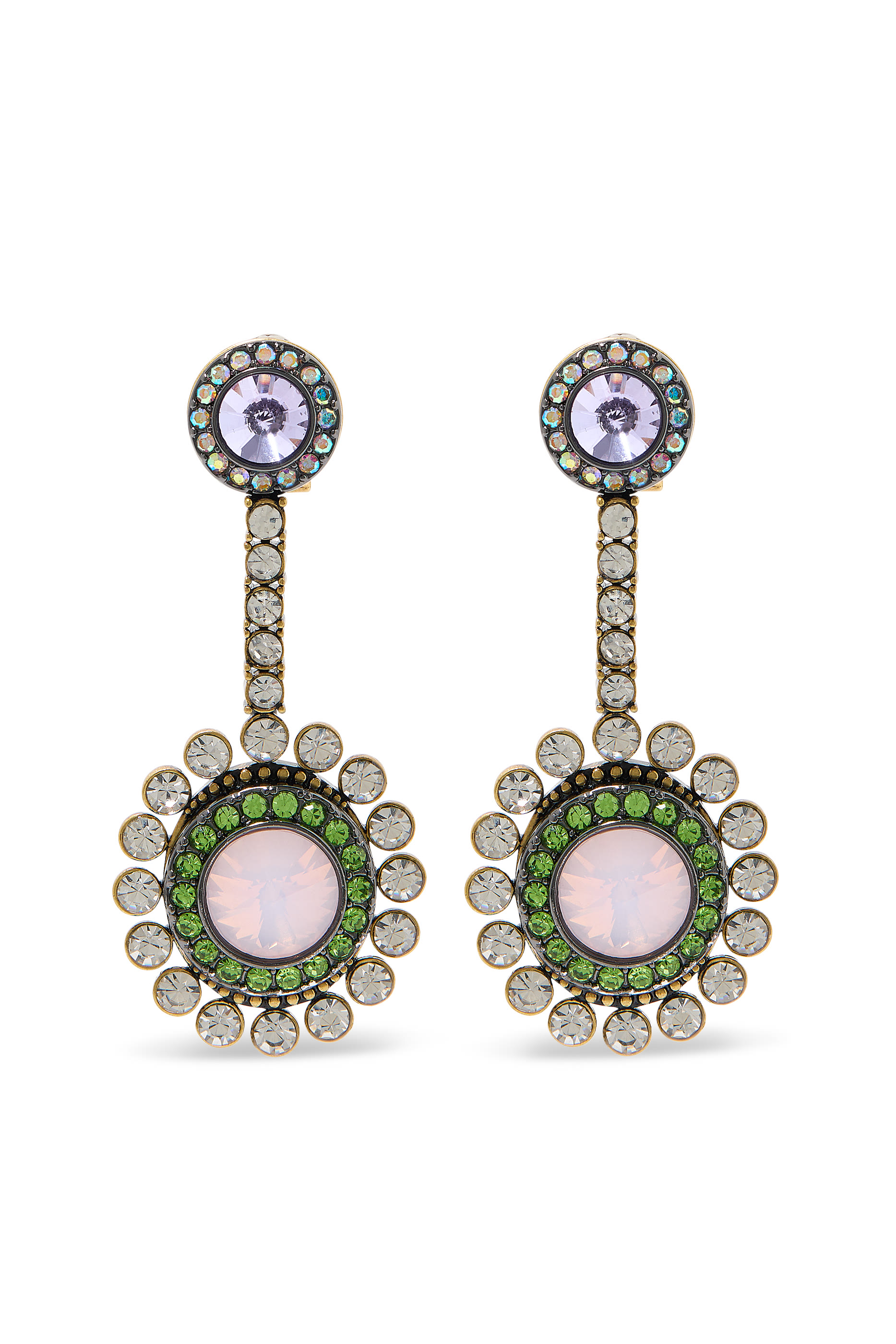 أقراط أوكتافيا كبيرة، نحاس وكريستال