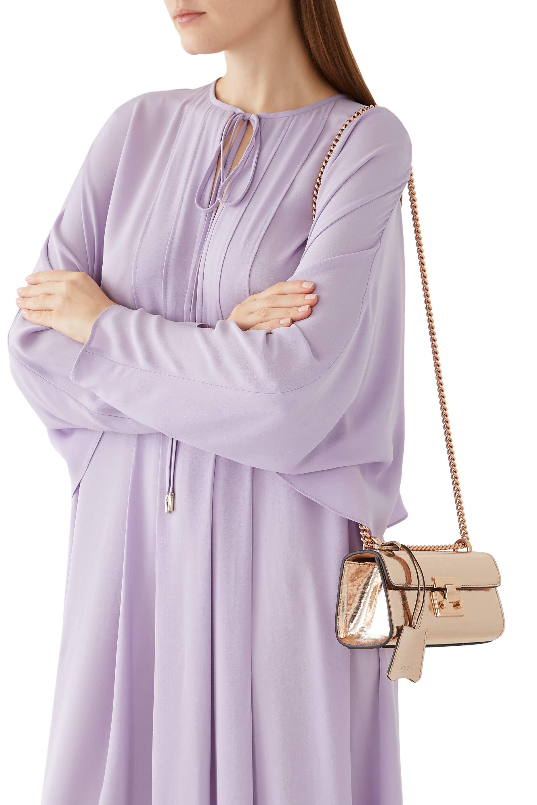 حقيبة كتف صغيرة بقفل