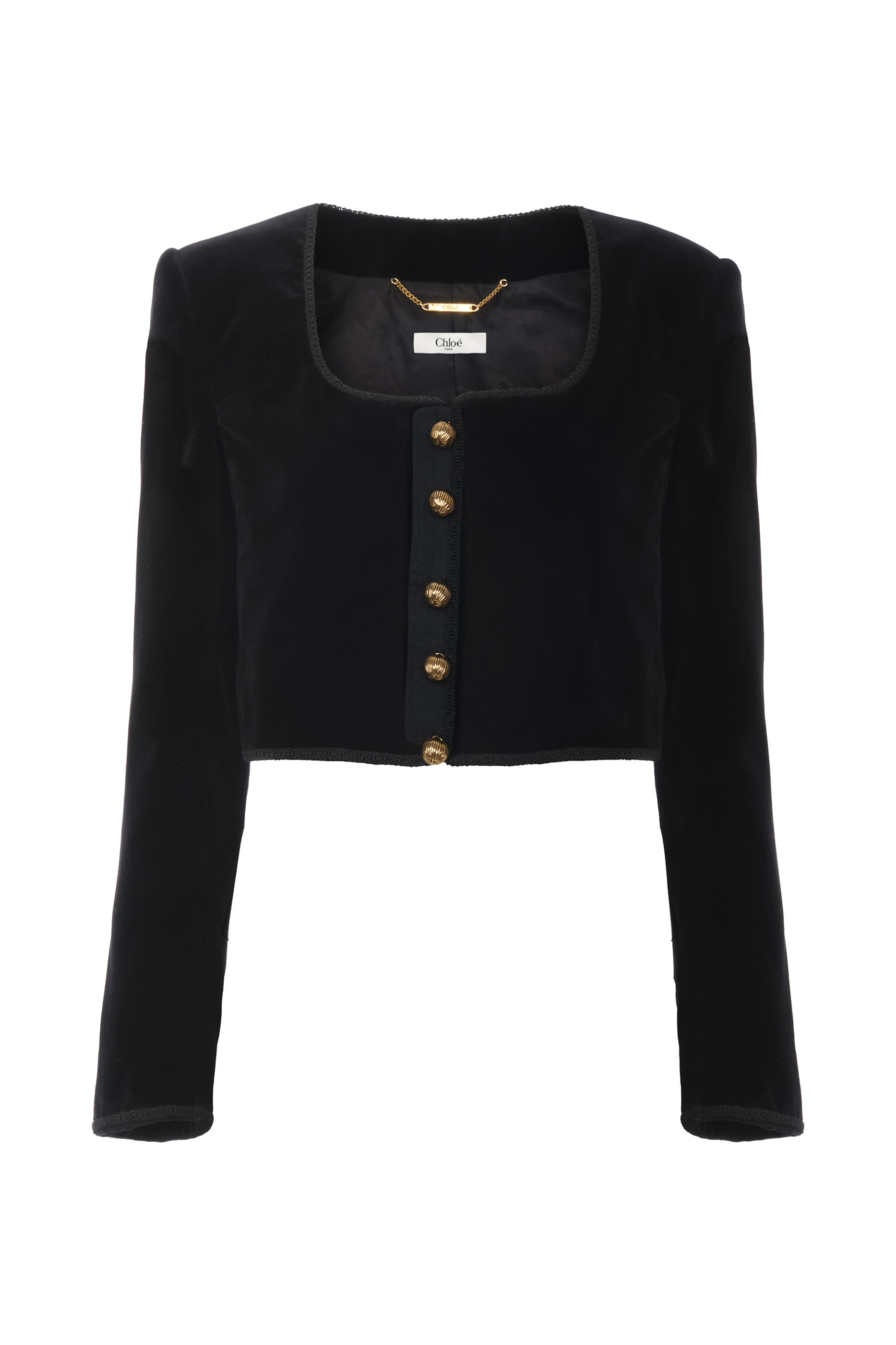 جاكيت سبنسر بقصة قصيرة قماش مخملي