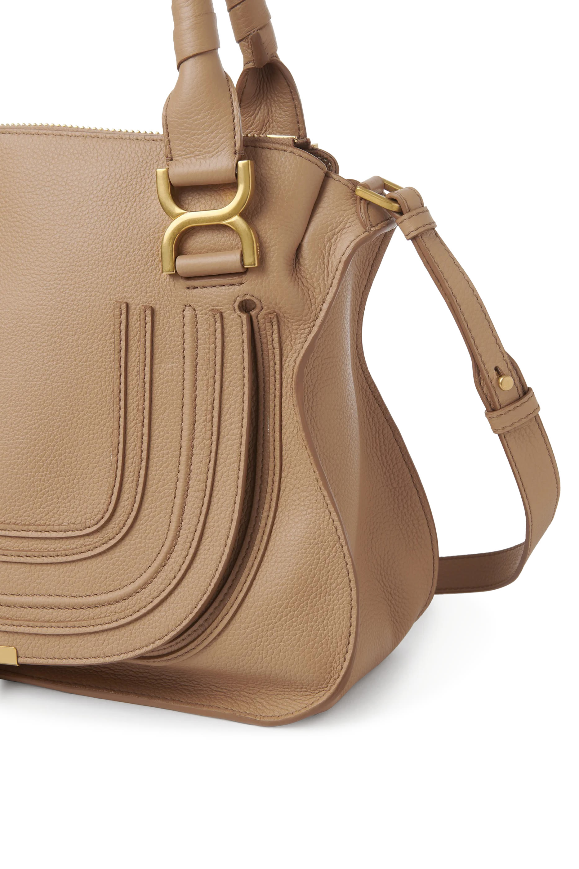 حقيبة كتف مارسي صغيرة جلد بارز الملمس