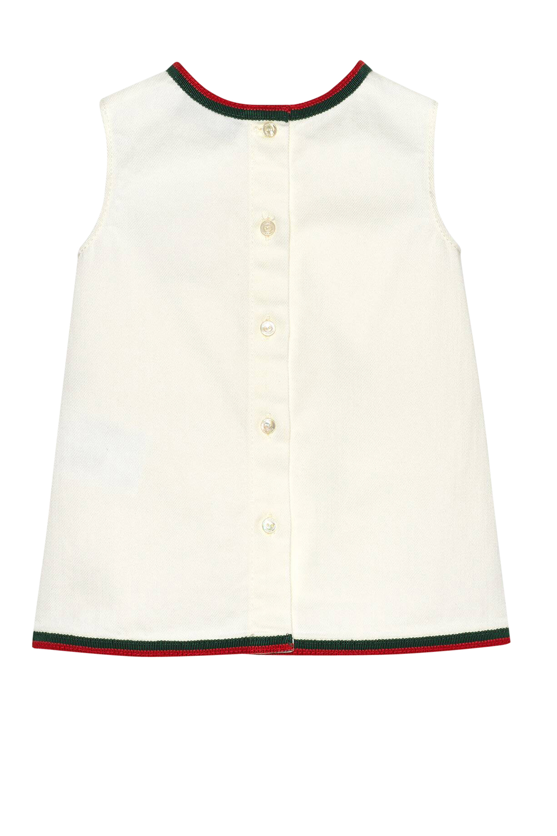 فستان قطن بحرفي GG وفراولة