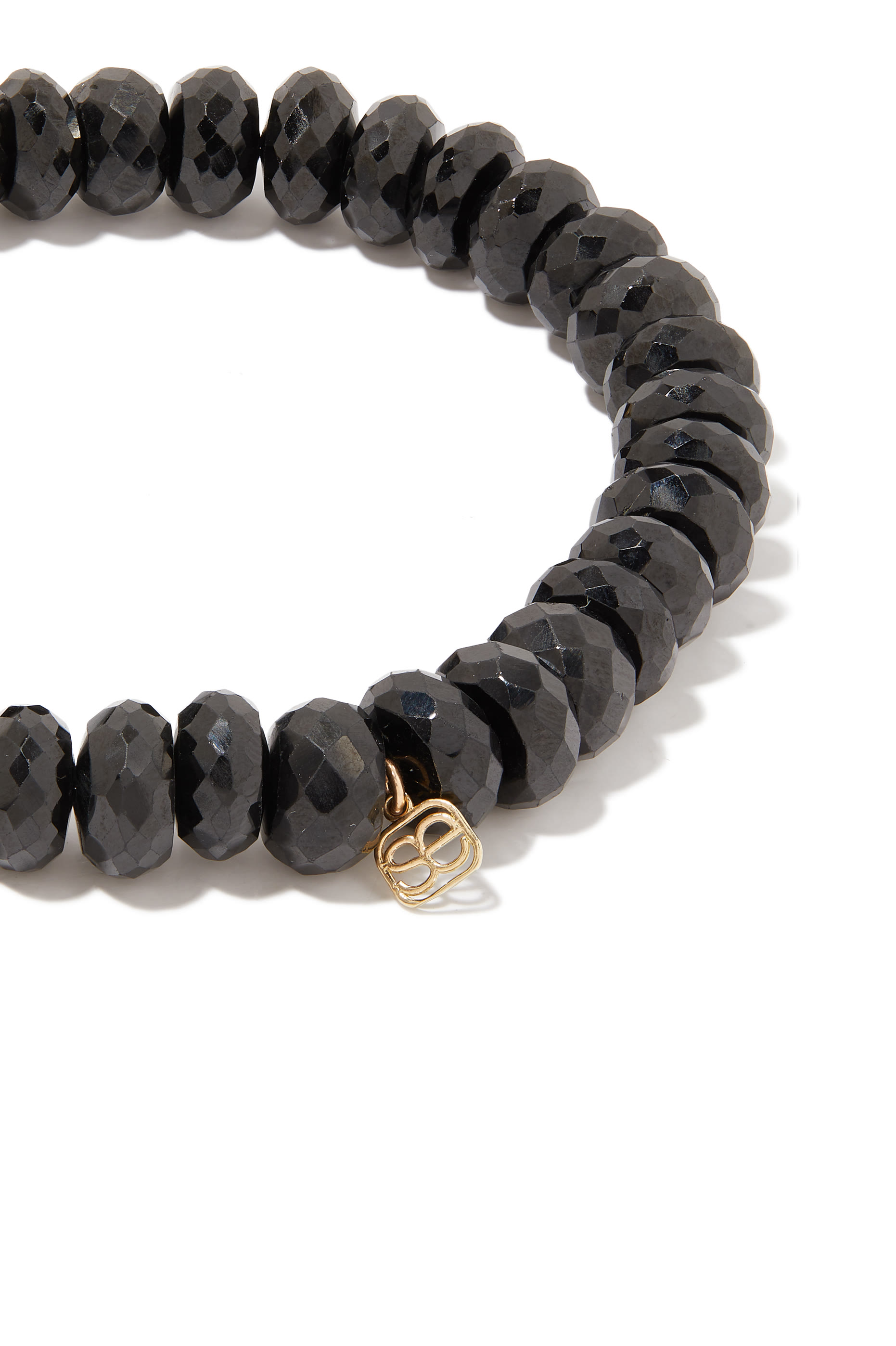 سوار بحلية بتصميم عين حسود مرصع بأحجار إسبنيل والماس ذهب أصفر عيار14