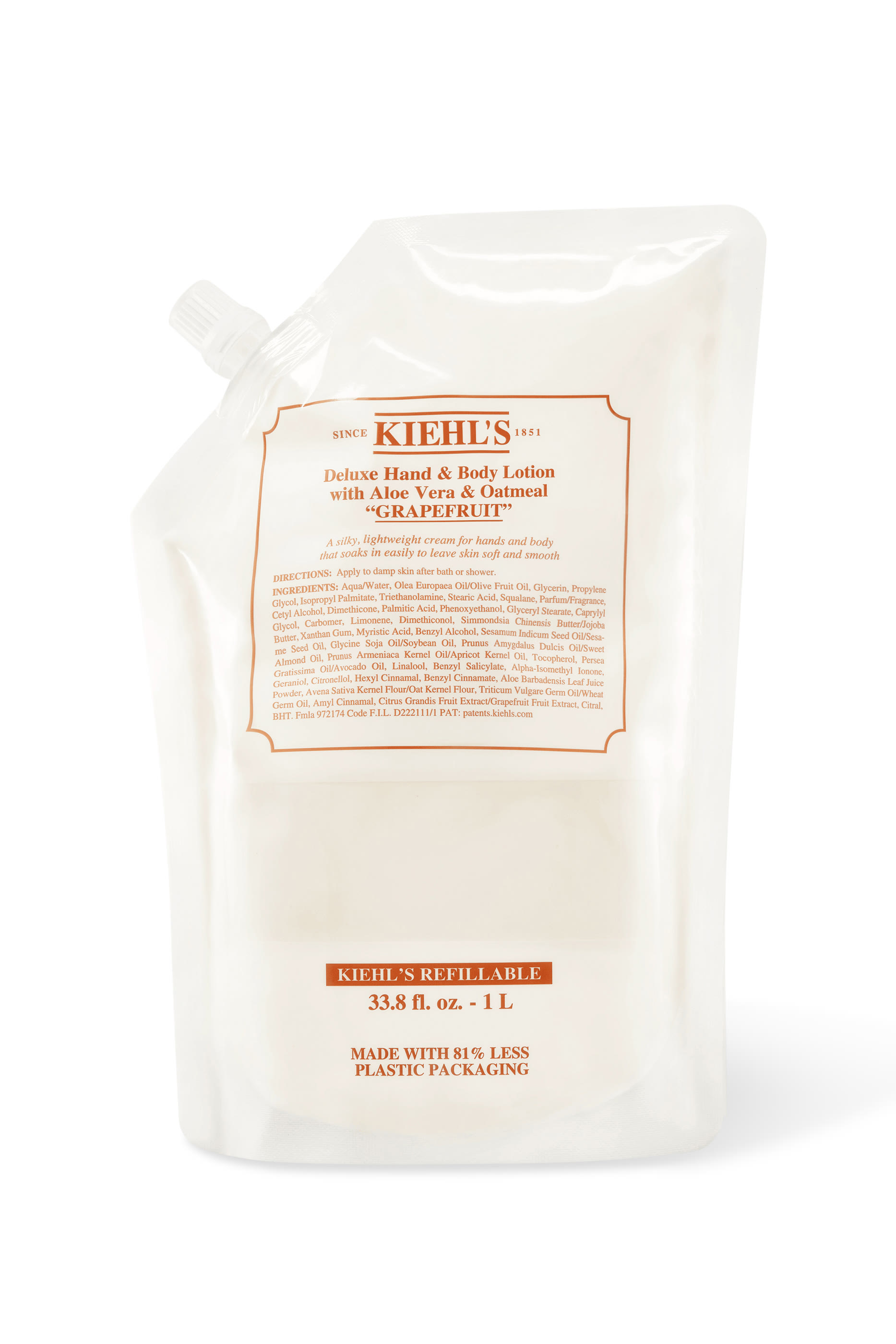 عبوة إعادة ملء لوشن اليدين والجسم ديلوكس بالجريب فروت