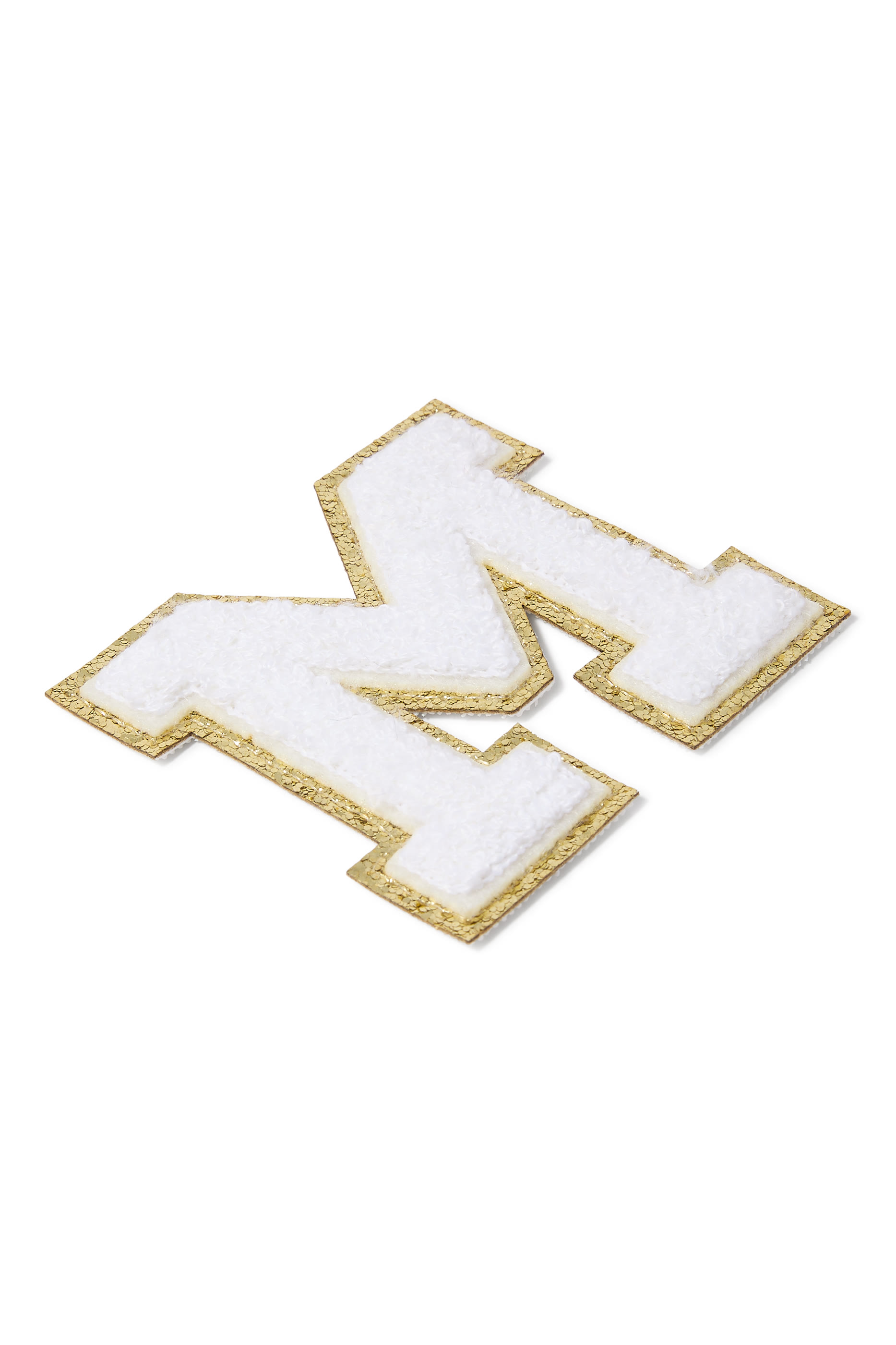 Kids 3" Chenille Sparkle ‘M’ Letter Patch
