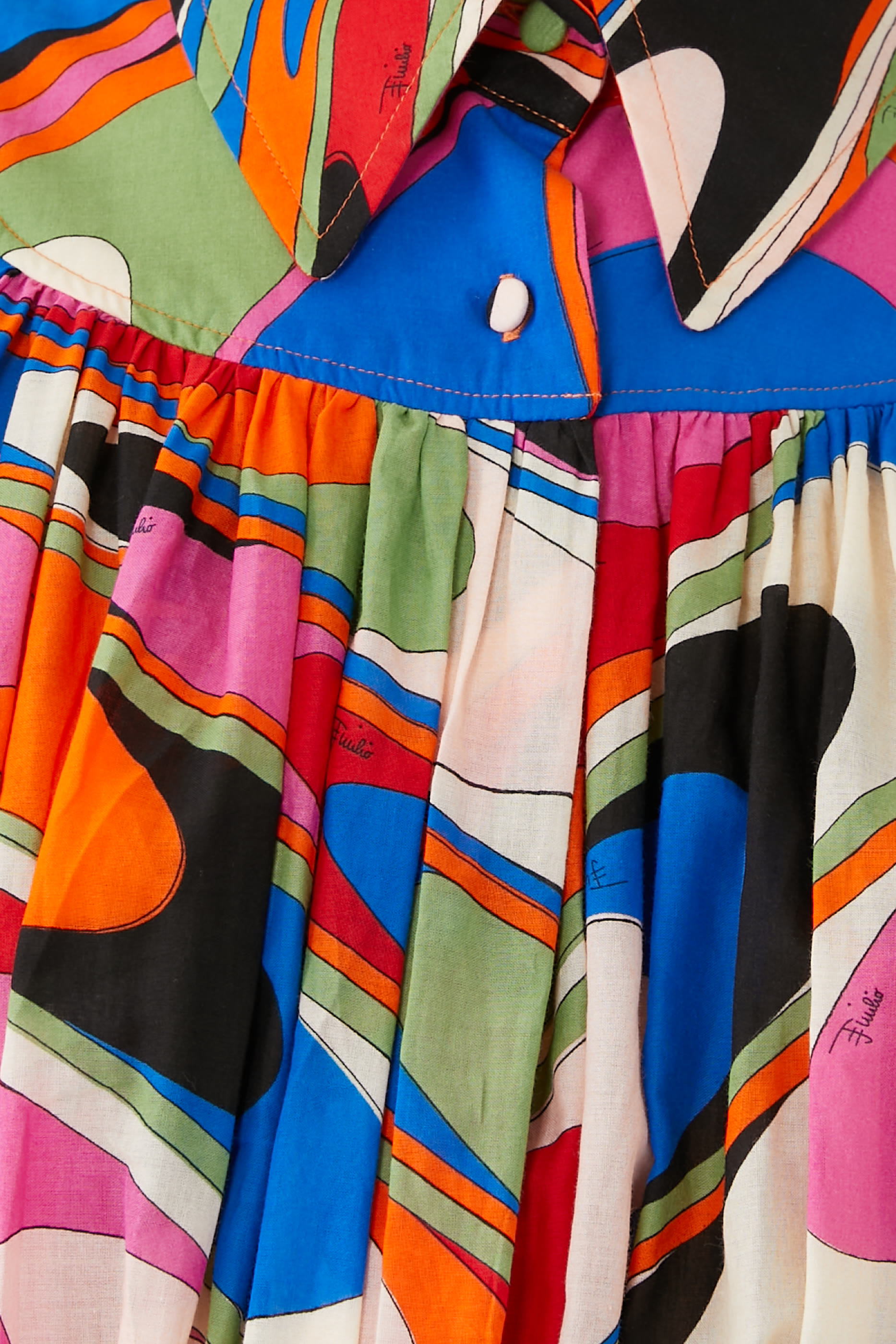 فستان بنقشة اوندي قطن