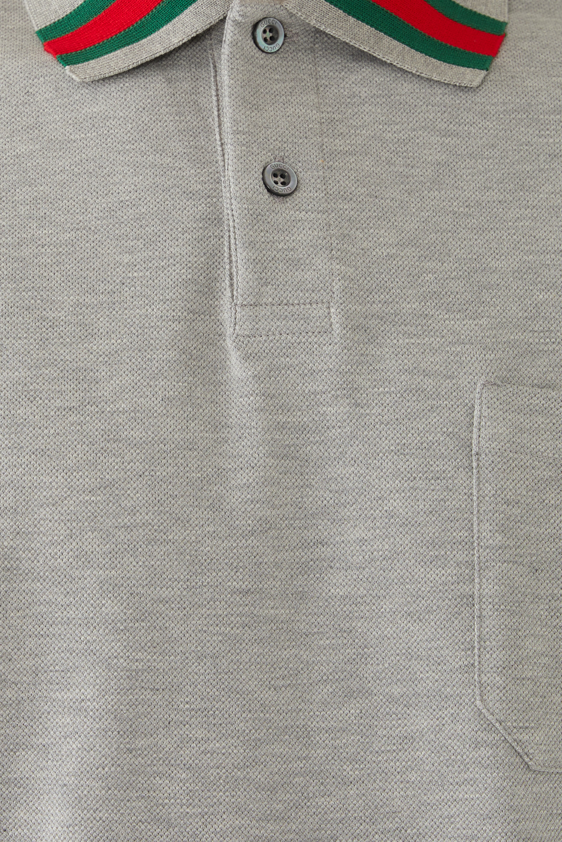 قميص بولو بشريط ويب قطن