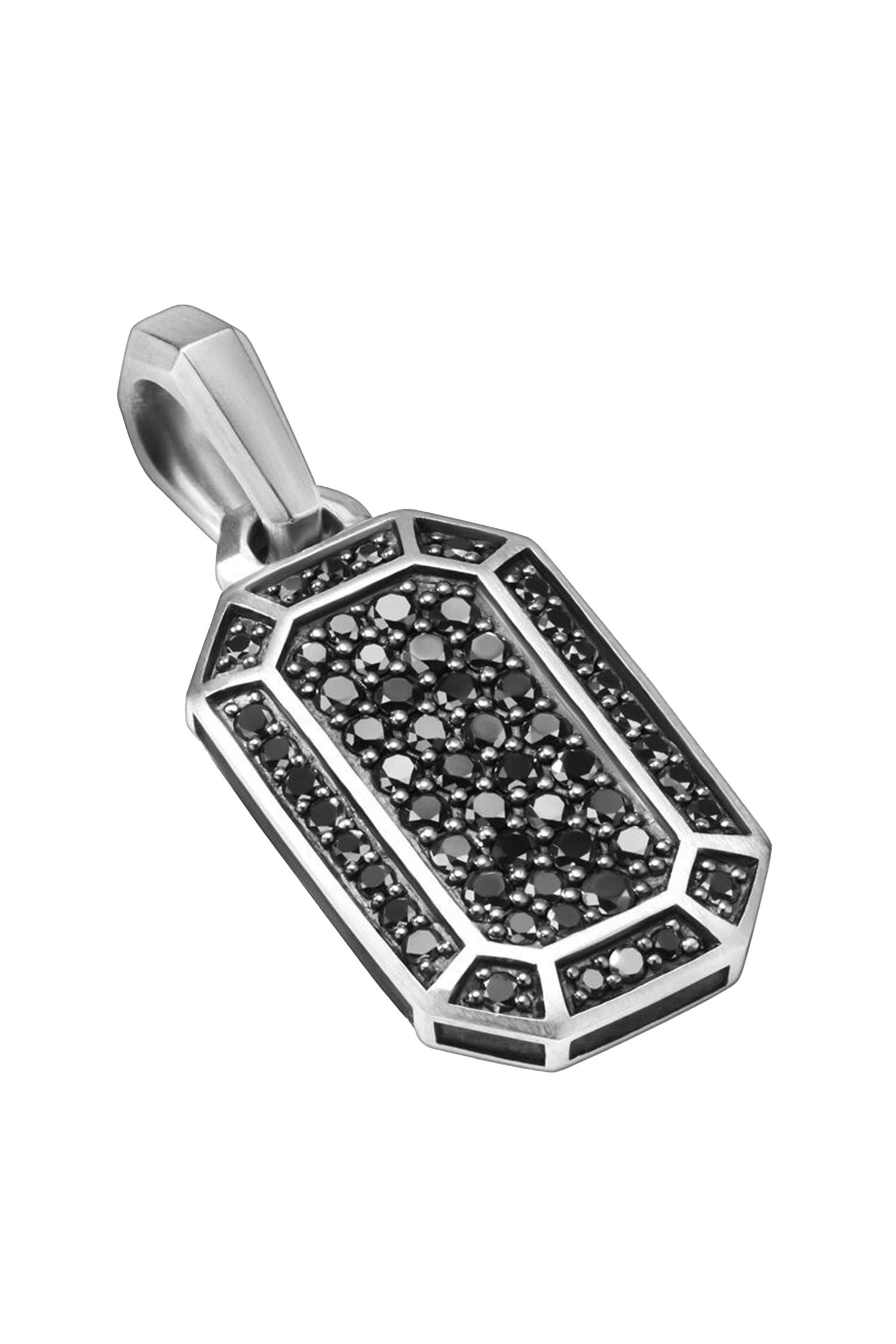 دلاية ستريم لاين مرصعة بالماس الأسود، فضة إسترلينية