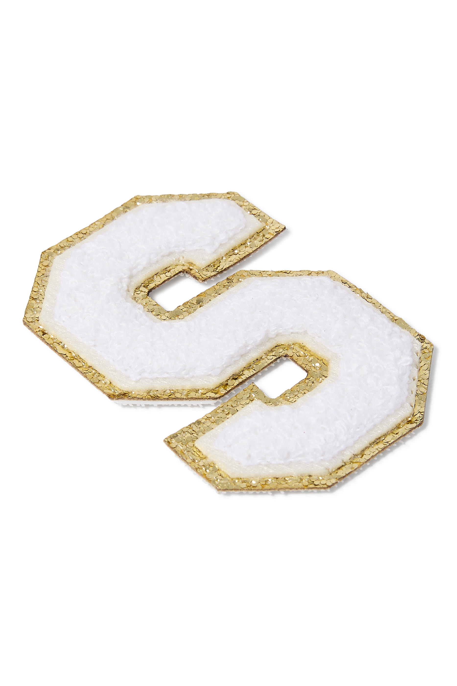 Kids 3" Chenille Sparkle ‘S’ Letter Patch