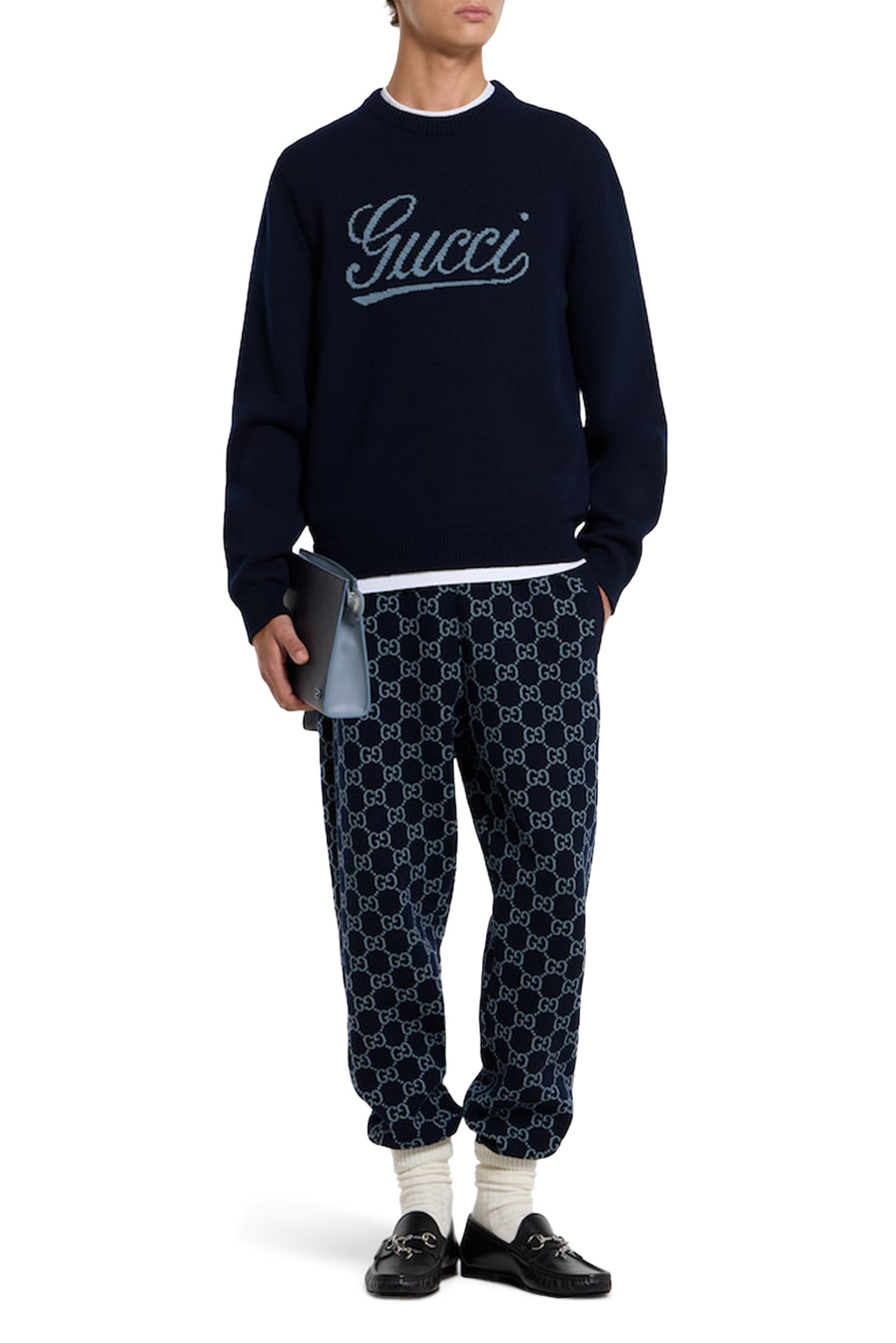 سترة إنتارسيا بشعار الماركة صوف منسوج