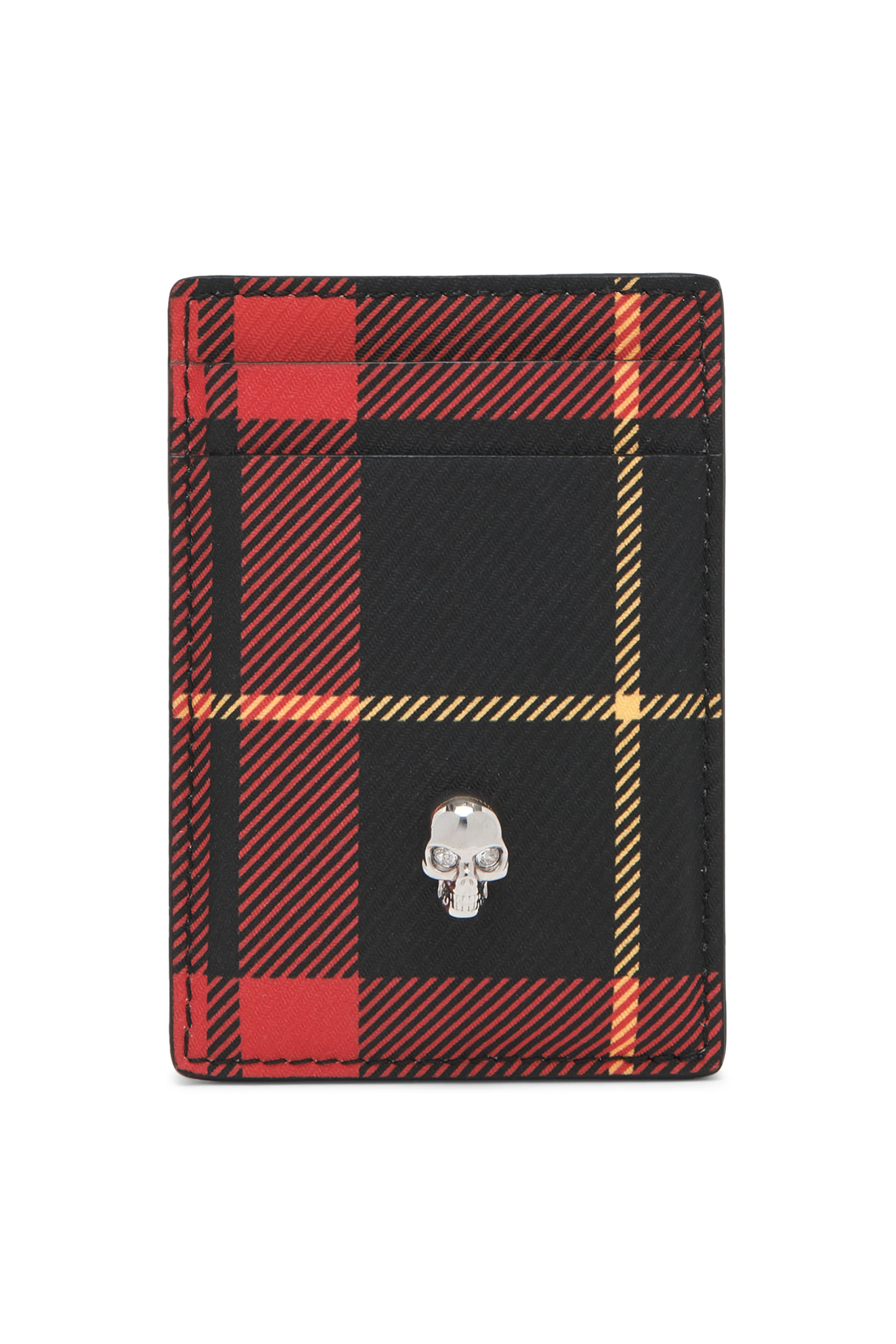 حافظة بطاقات بحلية جمجمة