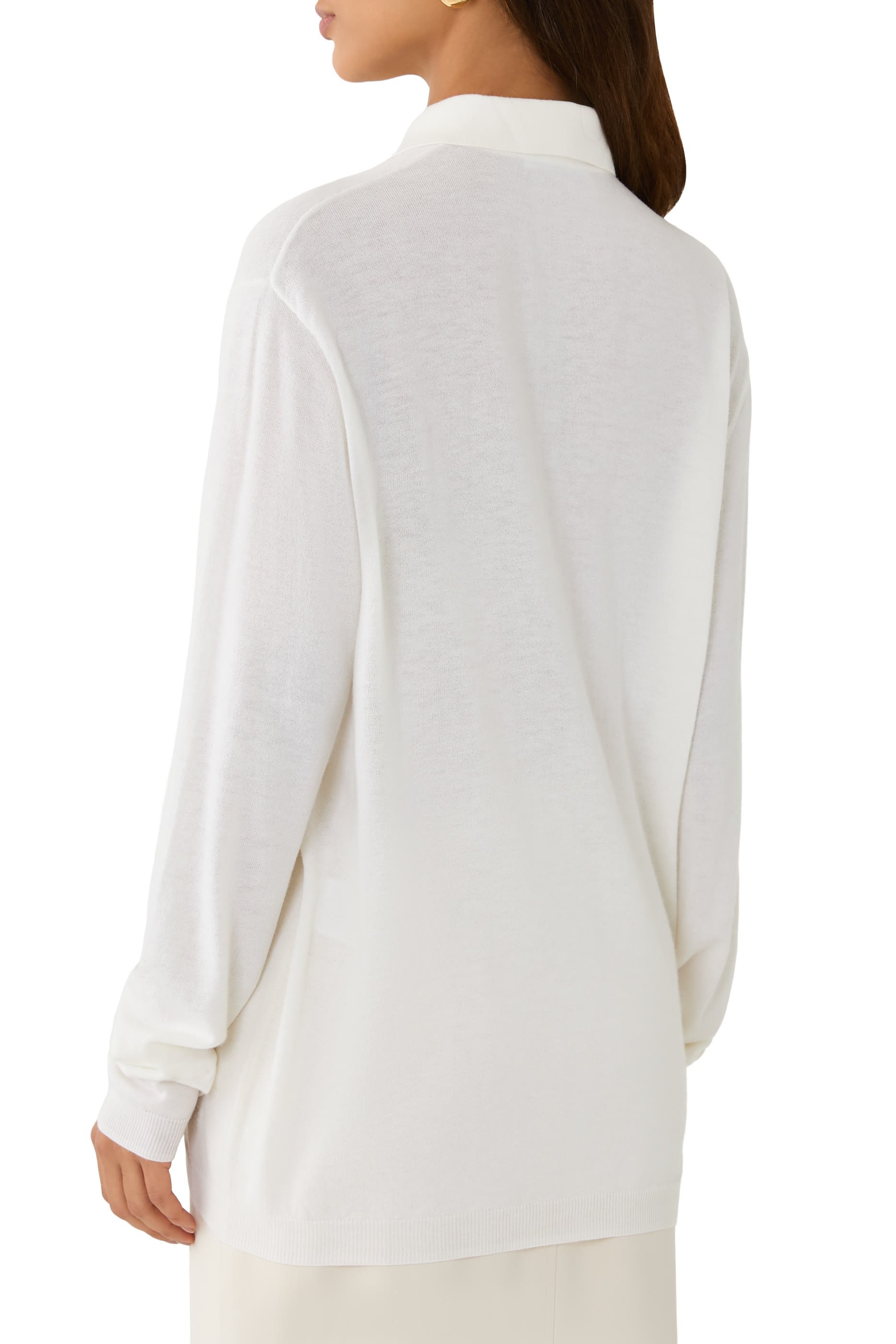 قميص بولو تالا منسوج بياقة V