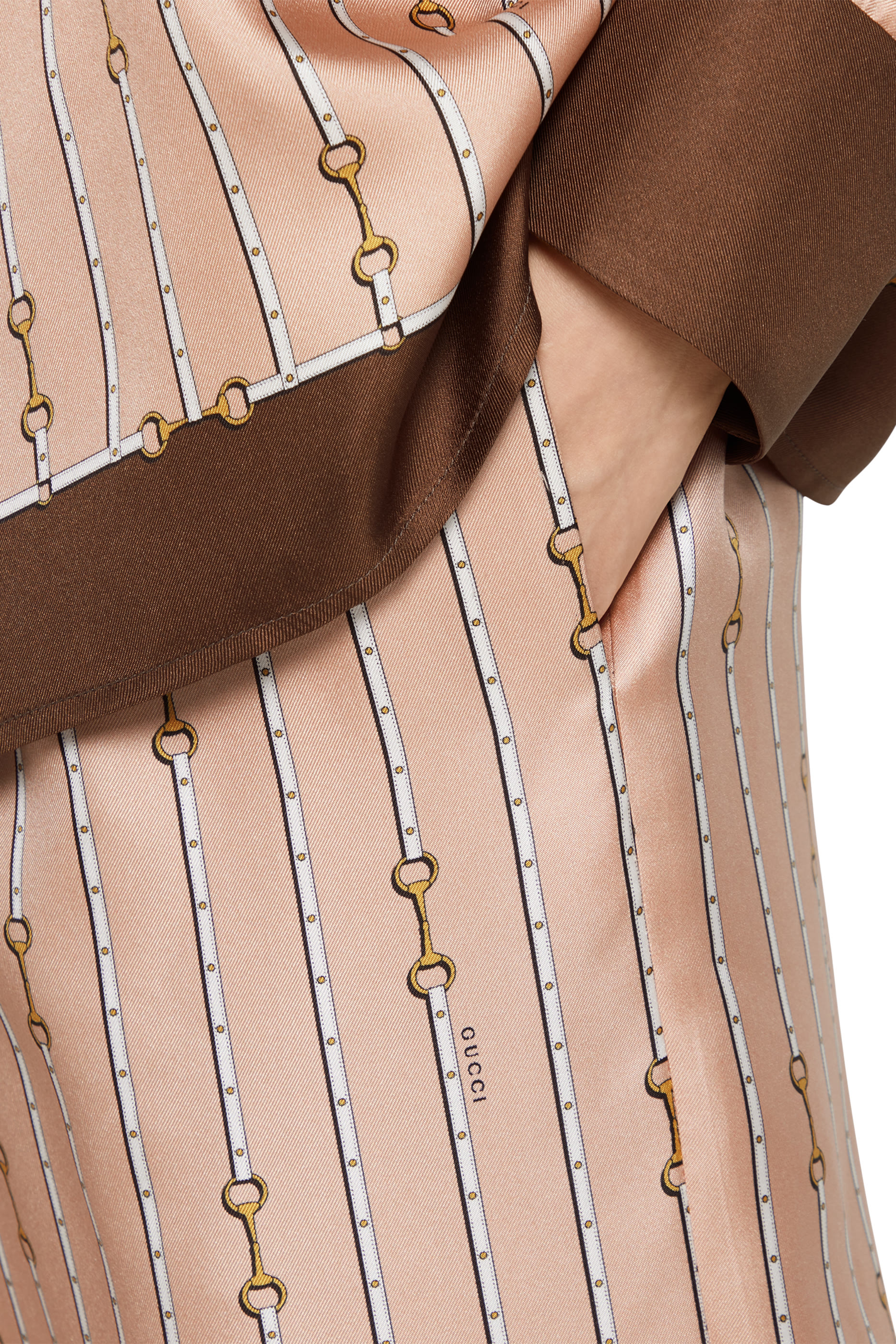 بنطال بنقشة حرير تويل