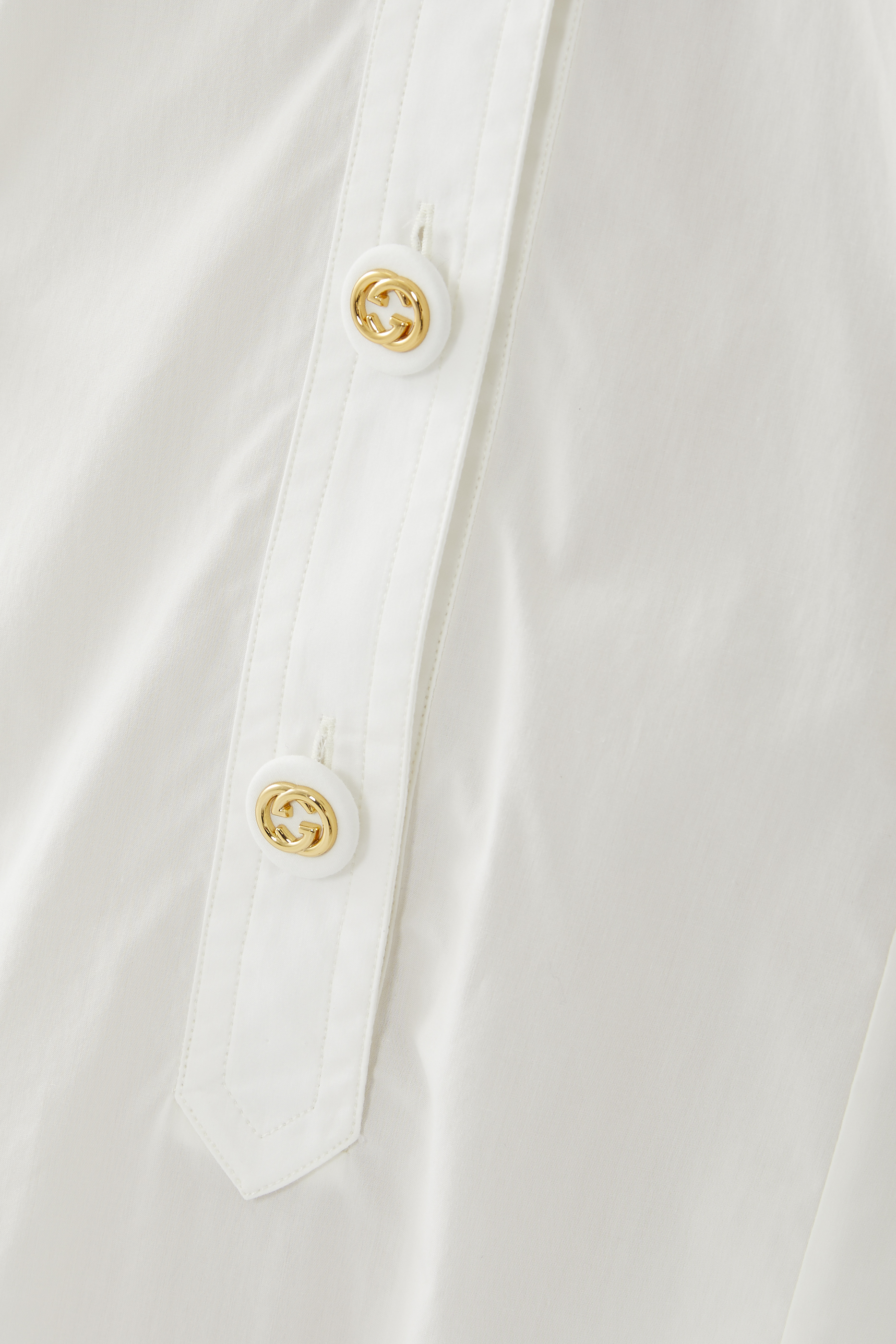 فستان بنمط قميص قطن بوبلين