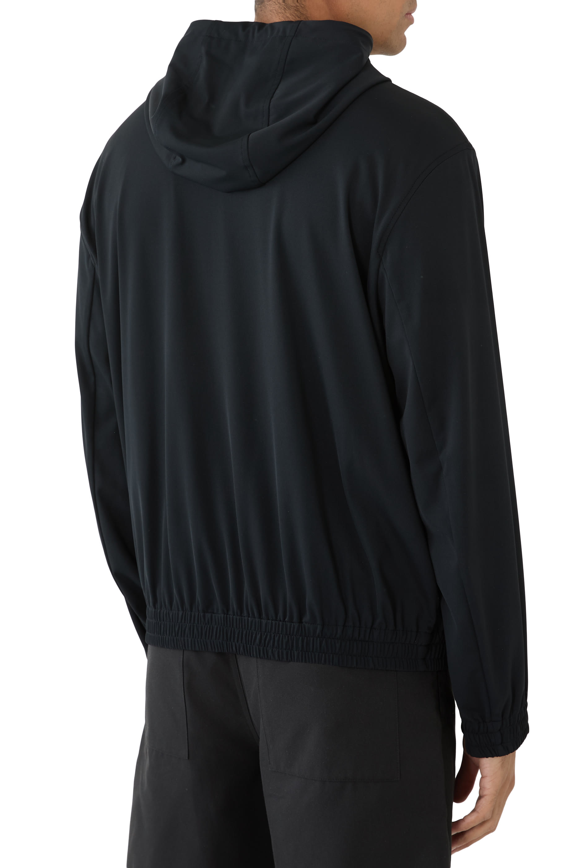 Stretch-Nylon Hooded Blouson 