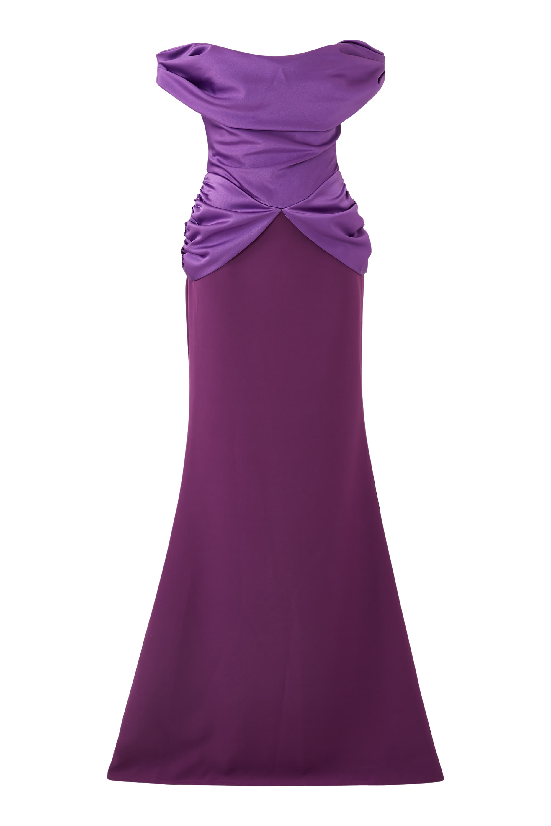 فستان سهرة بأكتاف متساقطة