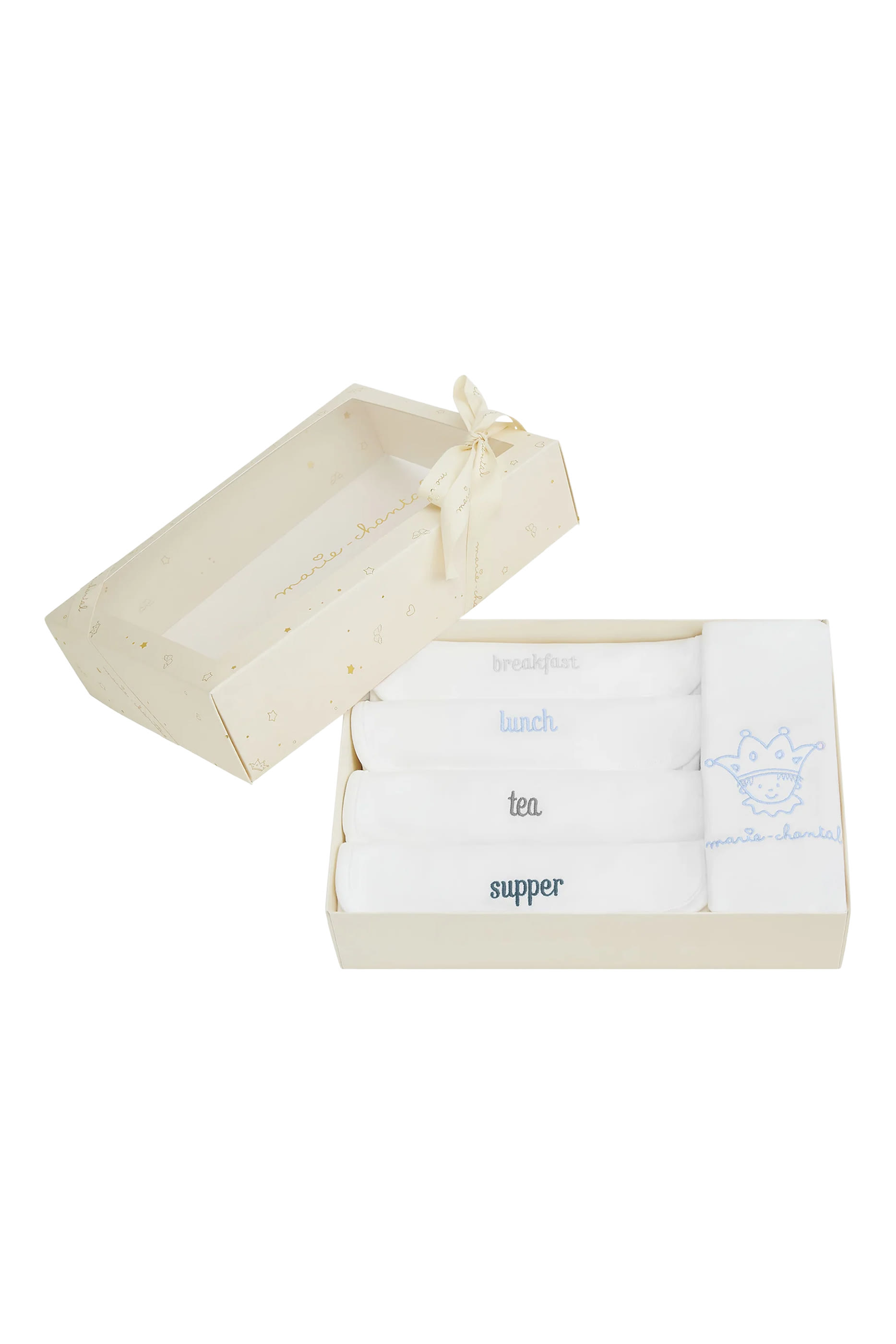 طقم مريلة بتطريز للأطفال