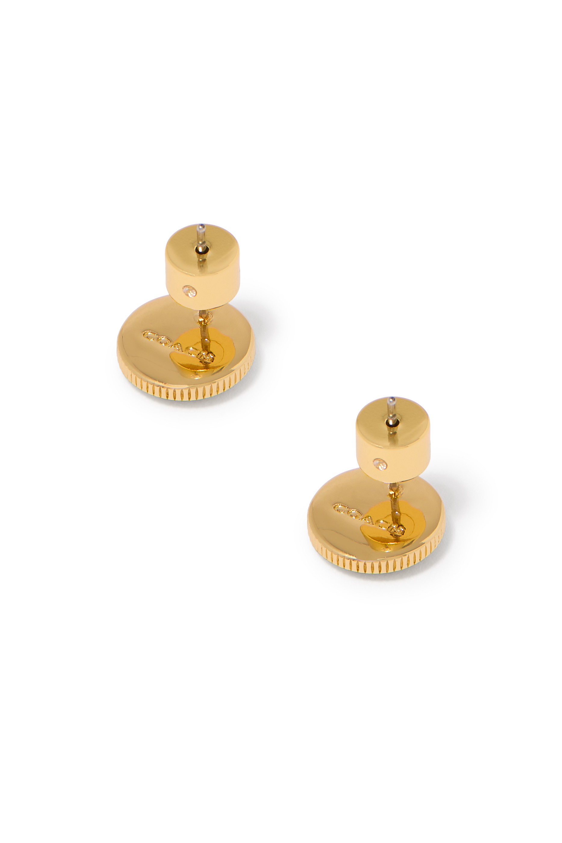 أقراط بعرق اللؤلؤ وشعار الماركة، مينا