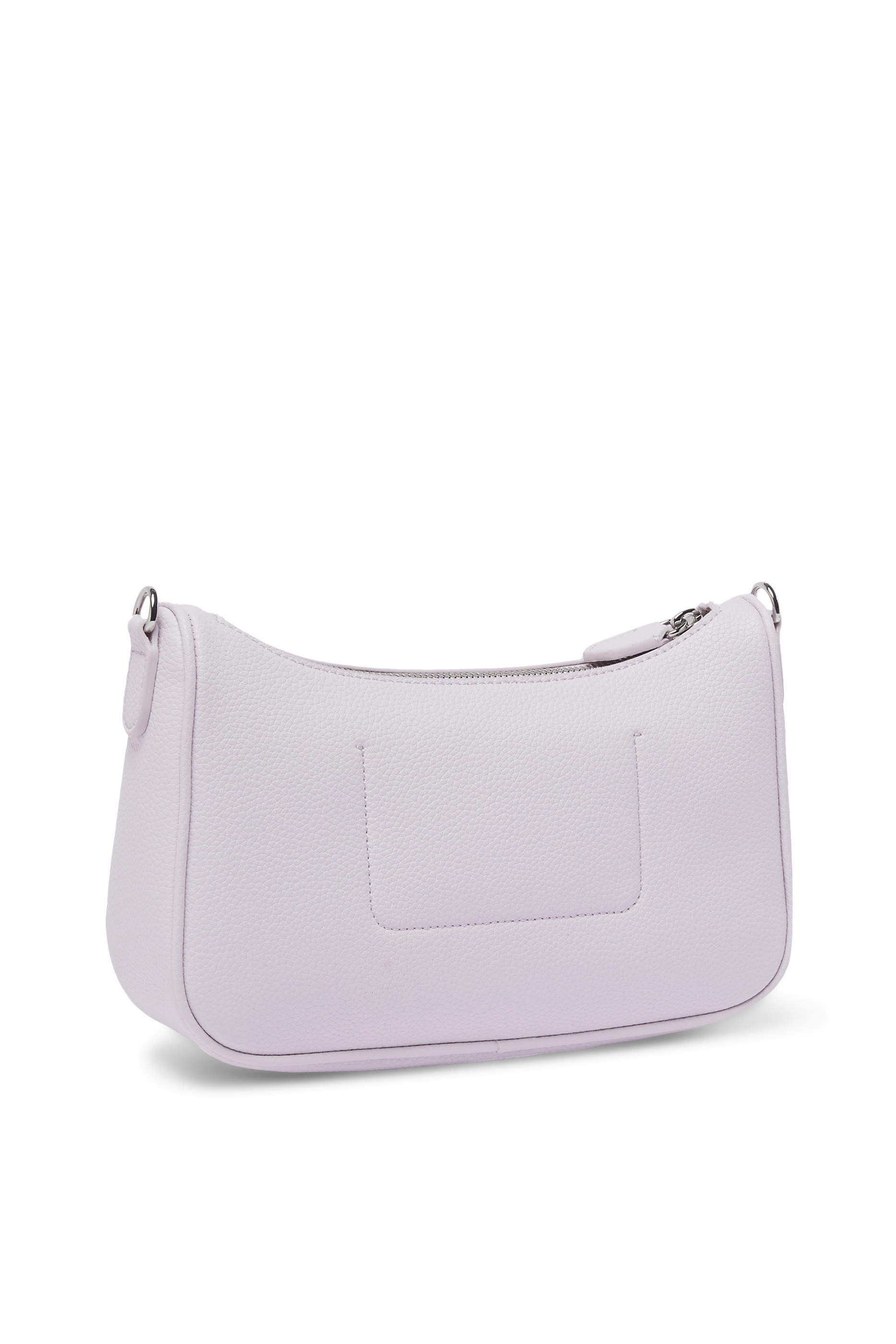 حقيبة طويلة بشعار الماركة بنقشة جلد الغزال