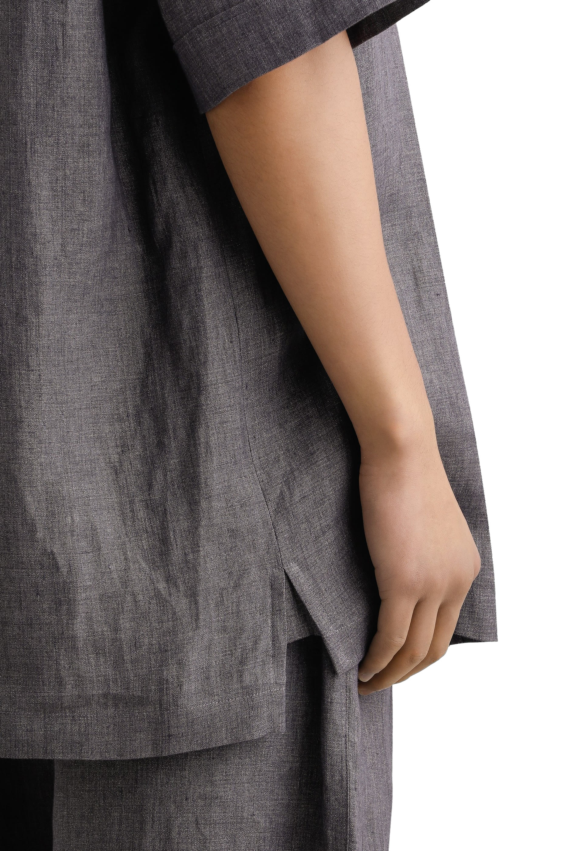 قميص هاواي قماش قنب وكتان