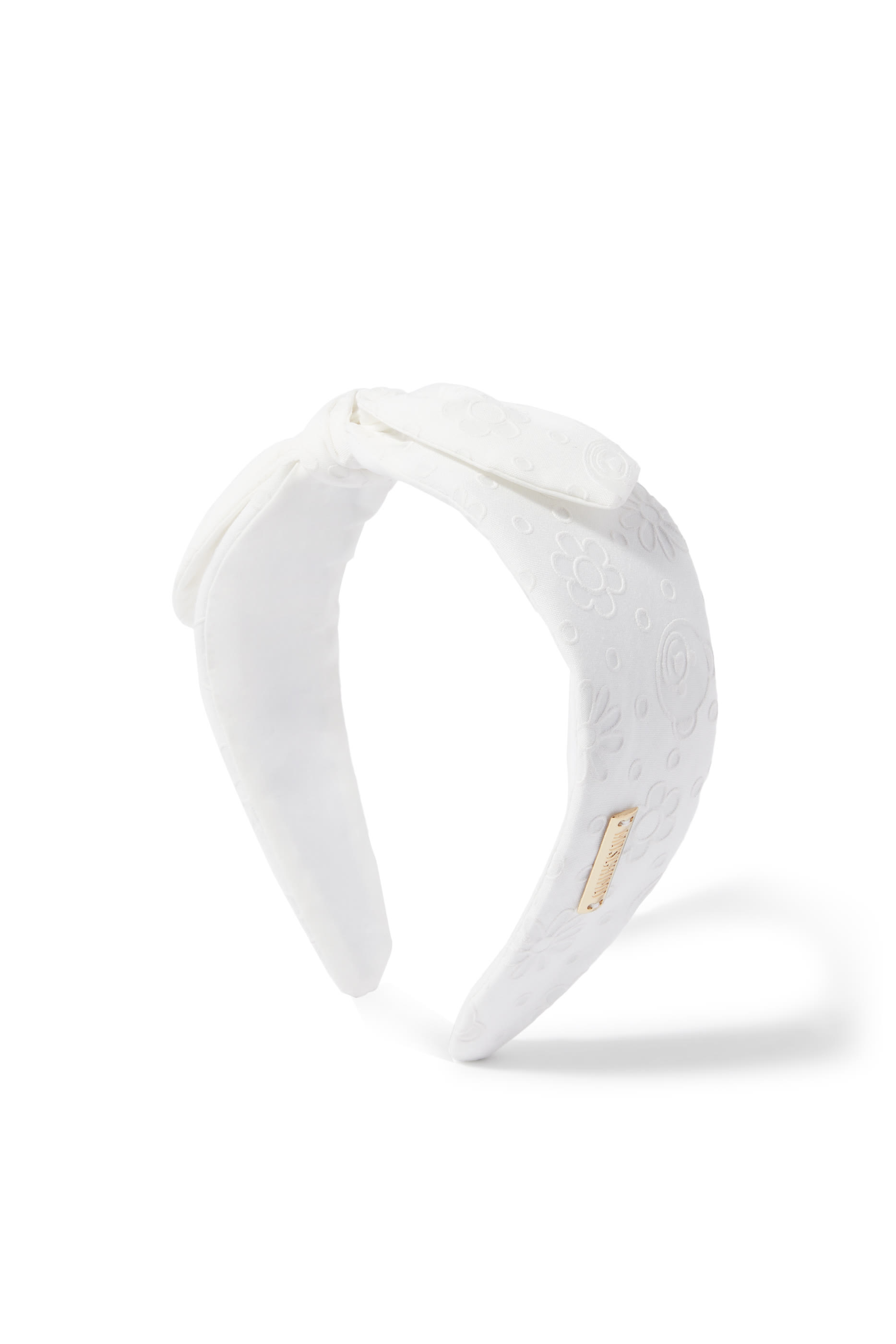 عصابة رأس مطرزة بالزهور مع فيونكة للأطفال 