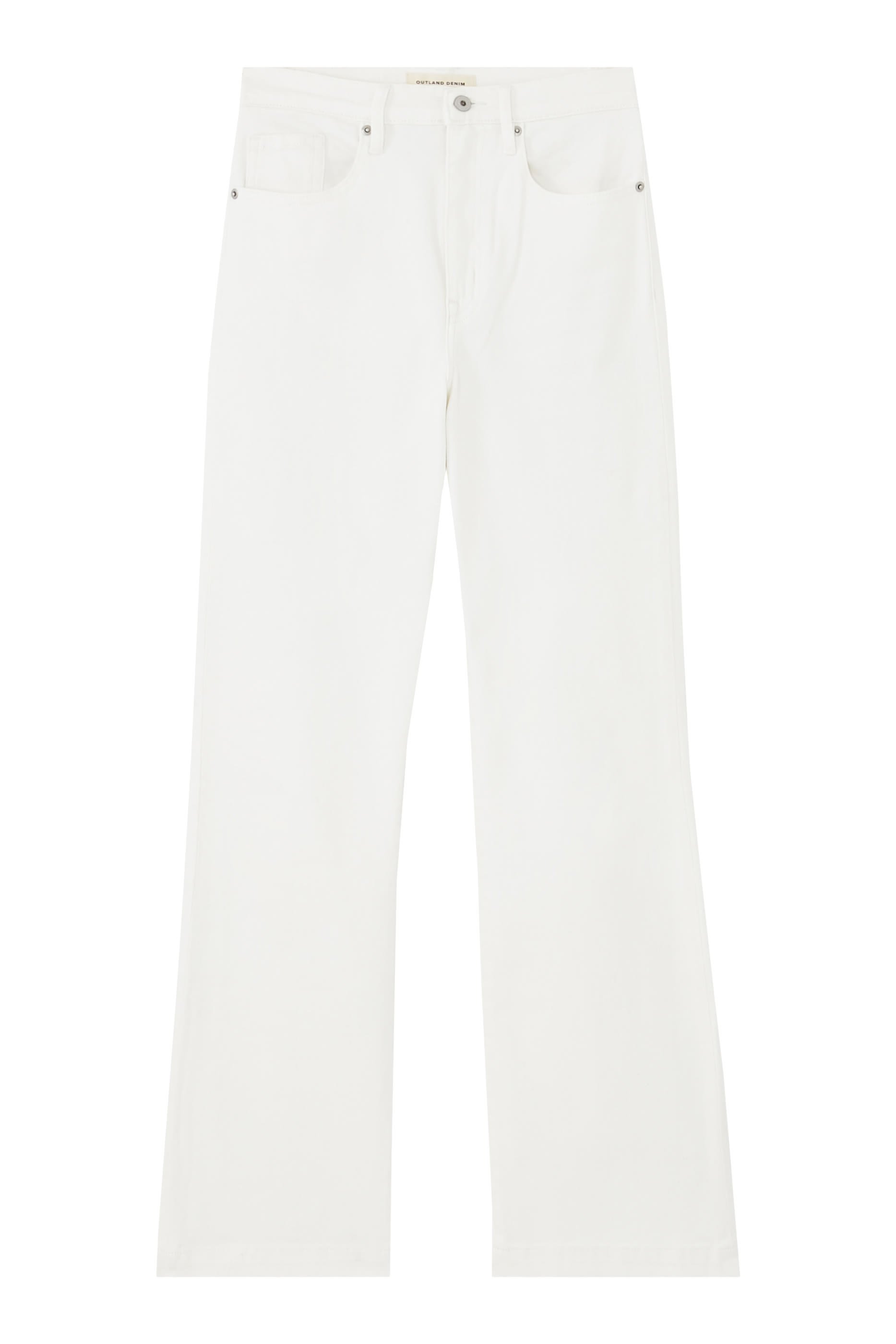 بنطال جينز فرح بخصر مرتفع وحافة واسعة