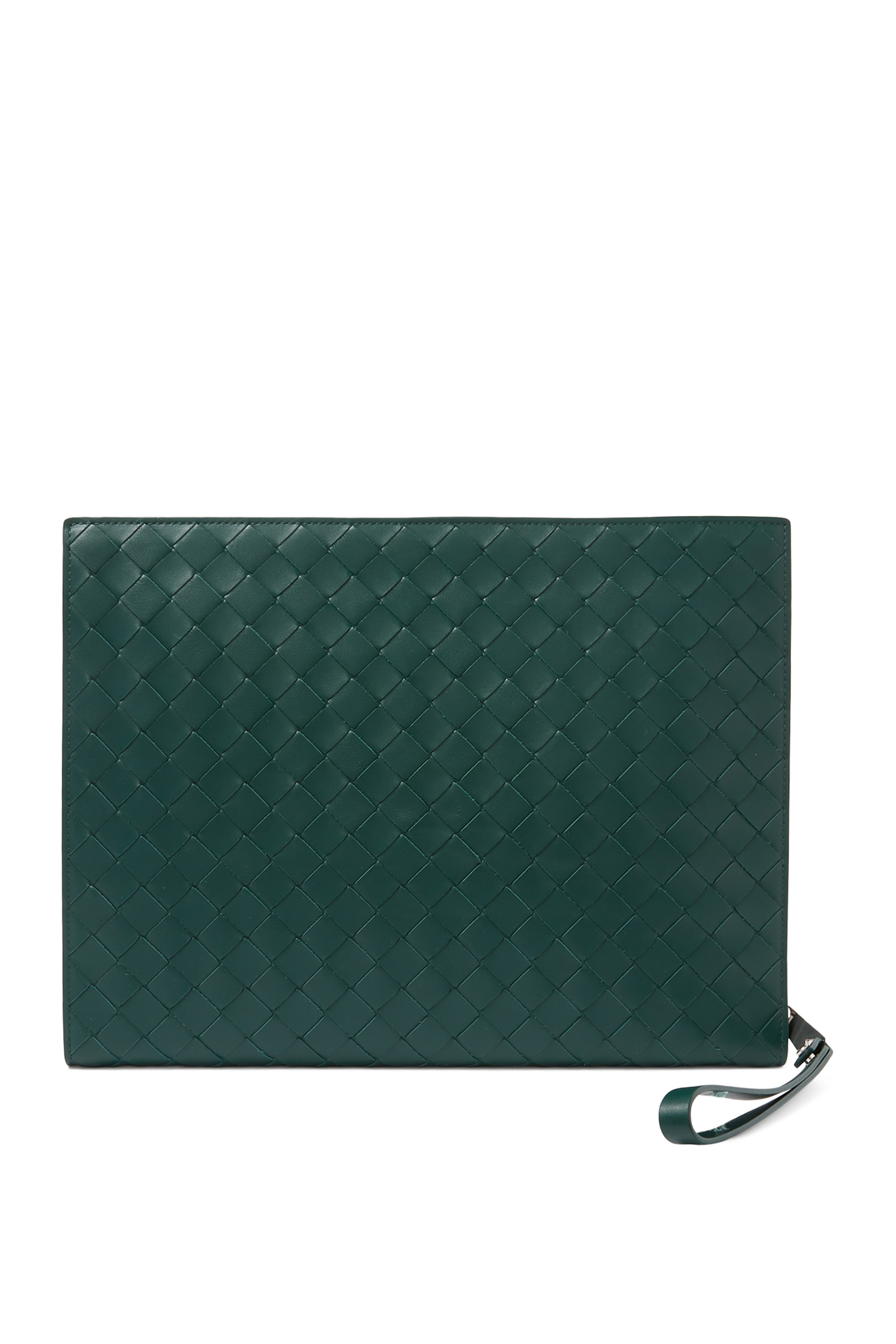 حقيبة صغيرة بنصف سحاب بتصميم مجدول