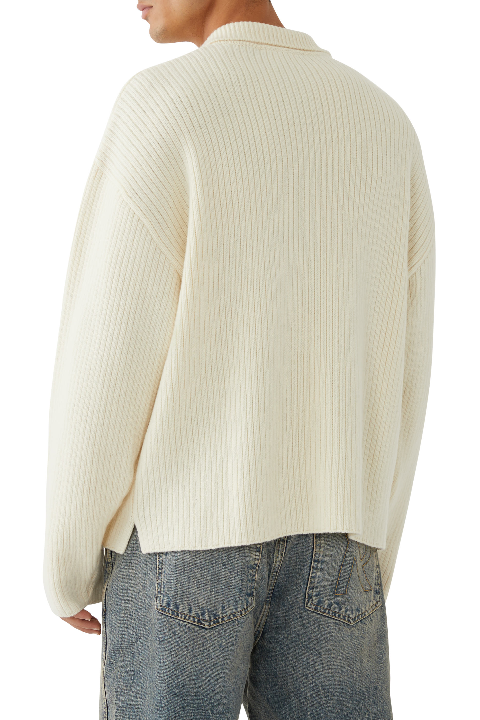 سترة بولو نسيج مضلع