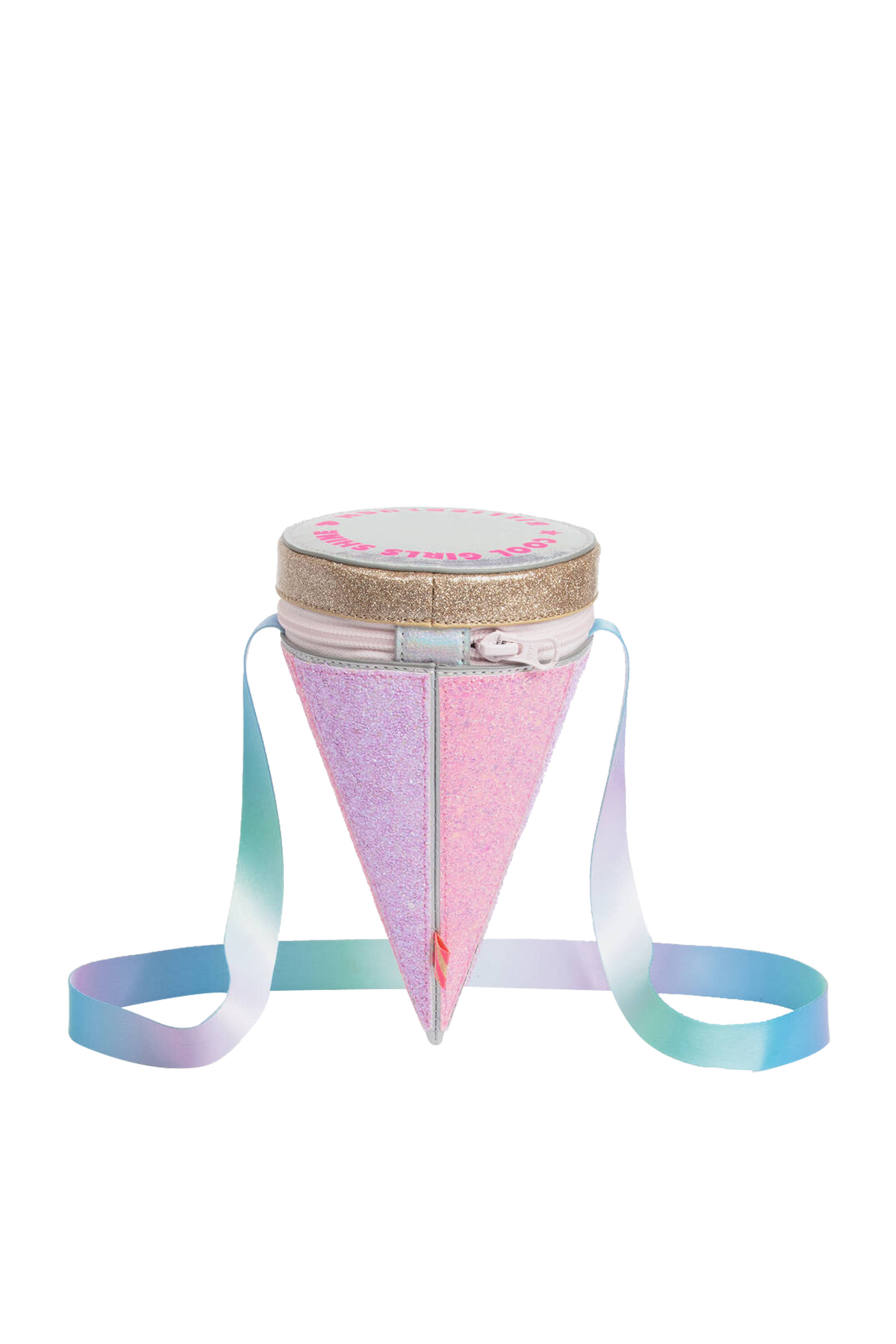 حقيبة مزينة بالغليتر بشعار الماركة للأطفال