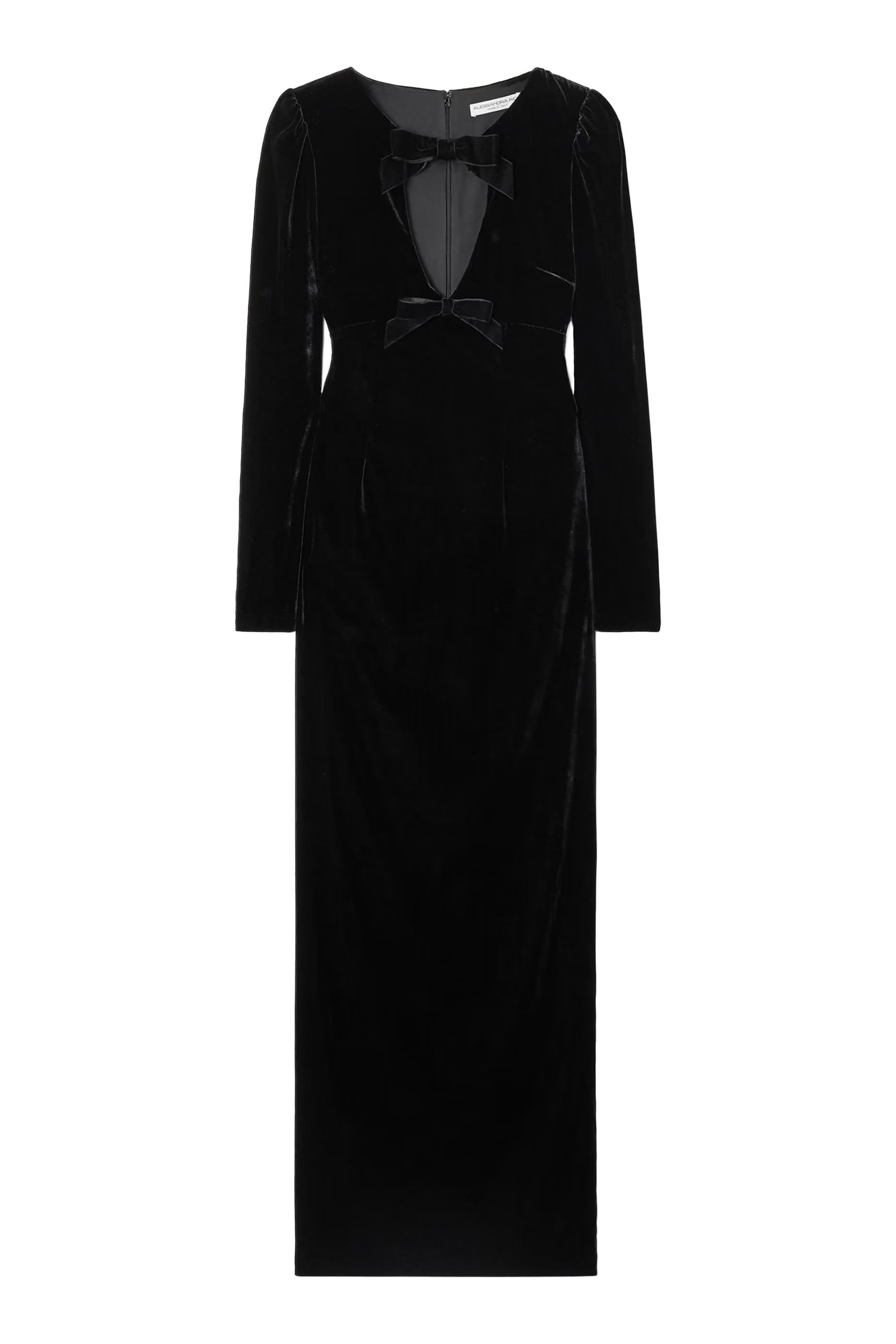 فستان مزين بفيونكة مخمل