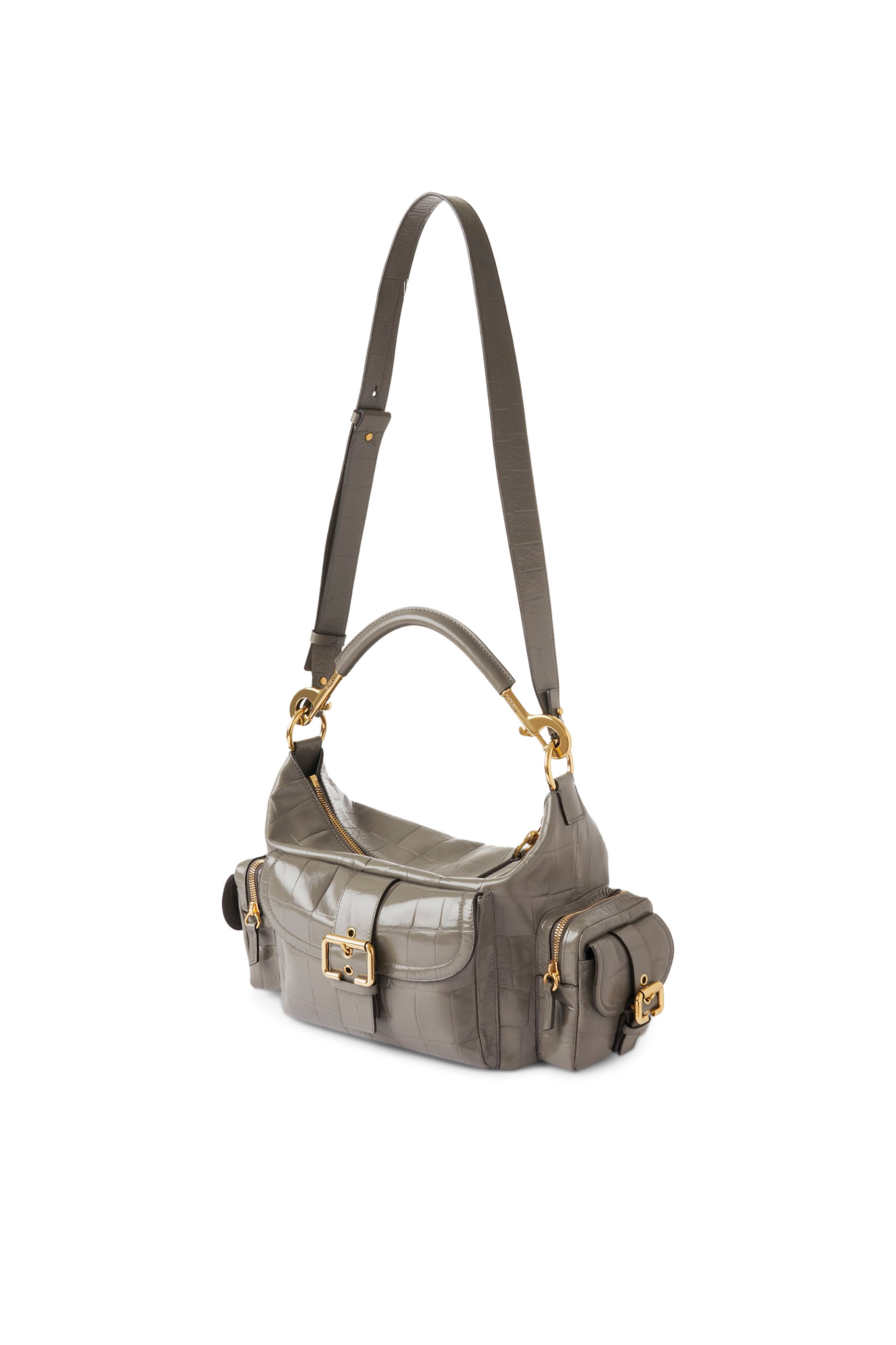 حقيبة كاميرا بنقشة جلد التمساح